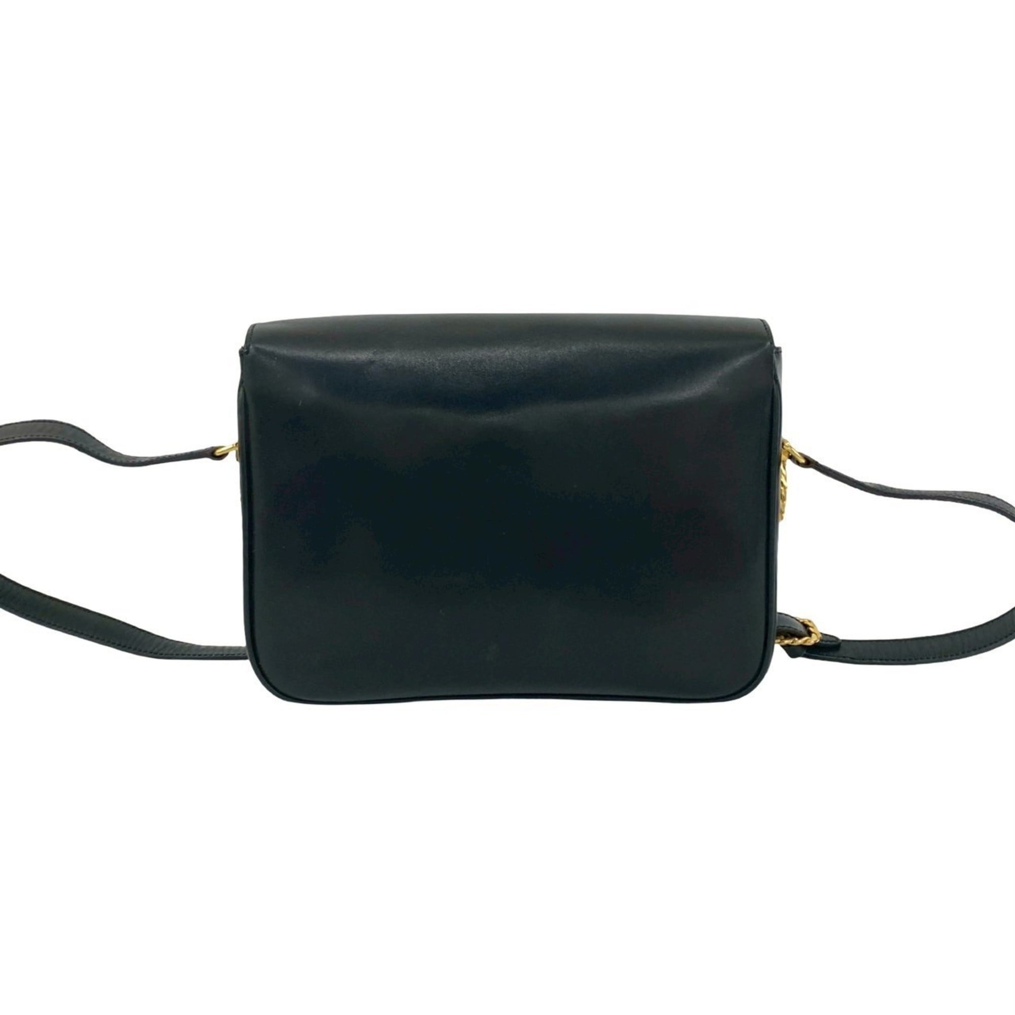 Celine Black Leather Pochette Shoulder Bag (Pre-Owned)