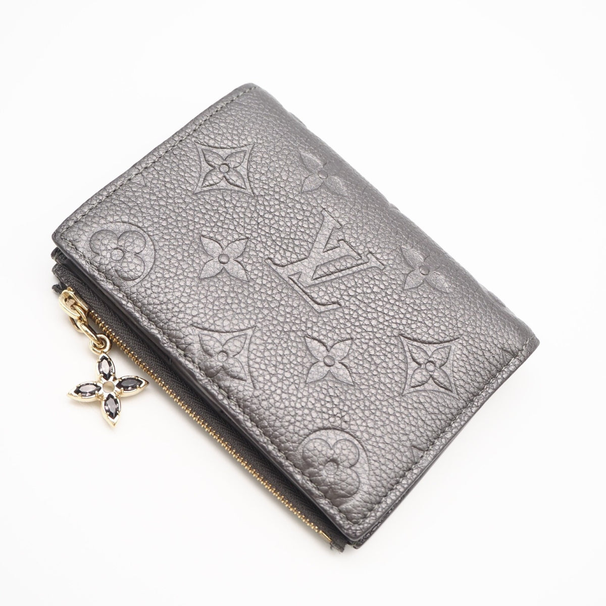 Louis Vuitton Silver Leather Wallet (Bi-Fold) (Pre-Owned)
