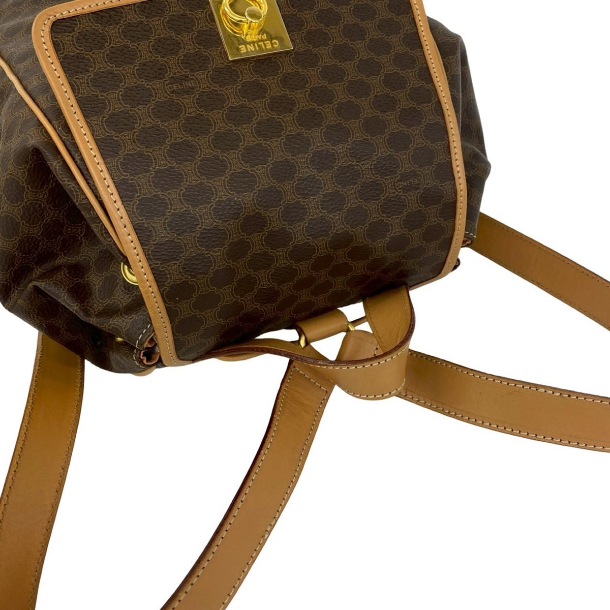 Celine Brown Pvc Leather Backpack (Pre-Owned)