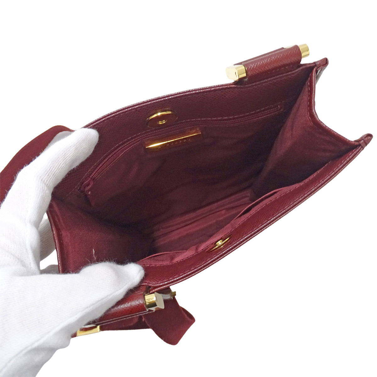 Burberry Beige Bordeaux Canvas Shoulder Bag (Pre-Owned)