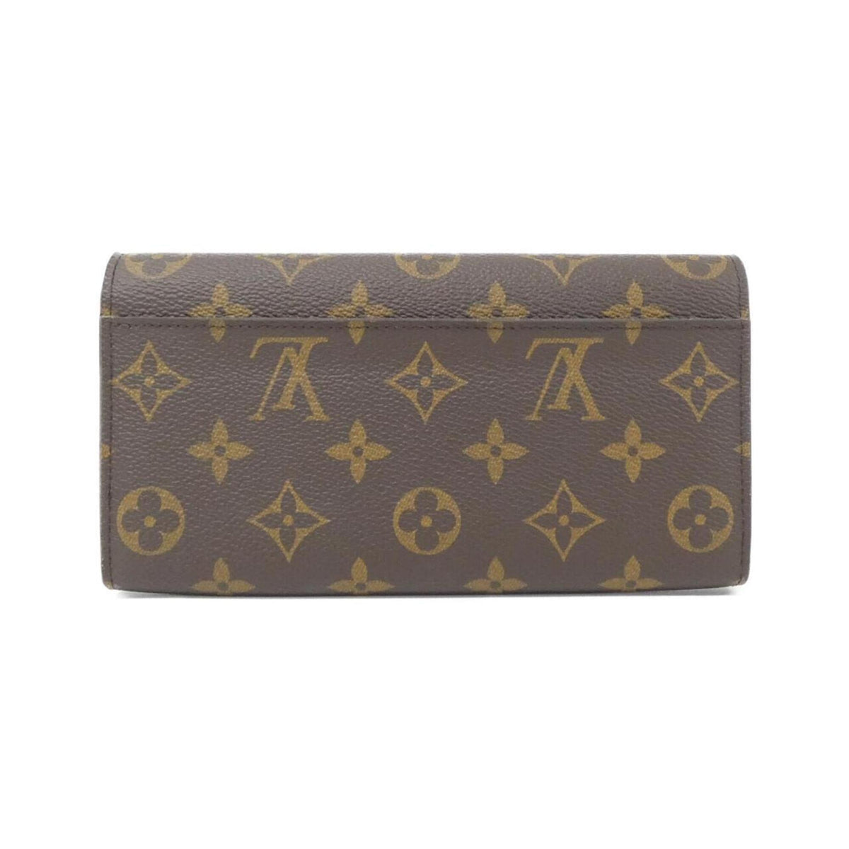 Louis Vuitton Monogram Fuchsia Marron Coated Canvas Long Wallet (Bi-Fold) (Pre-Owned)