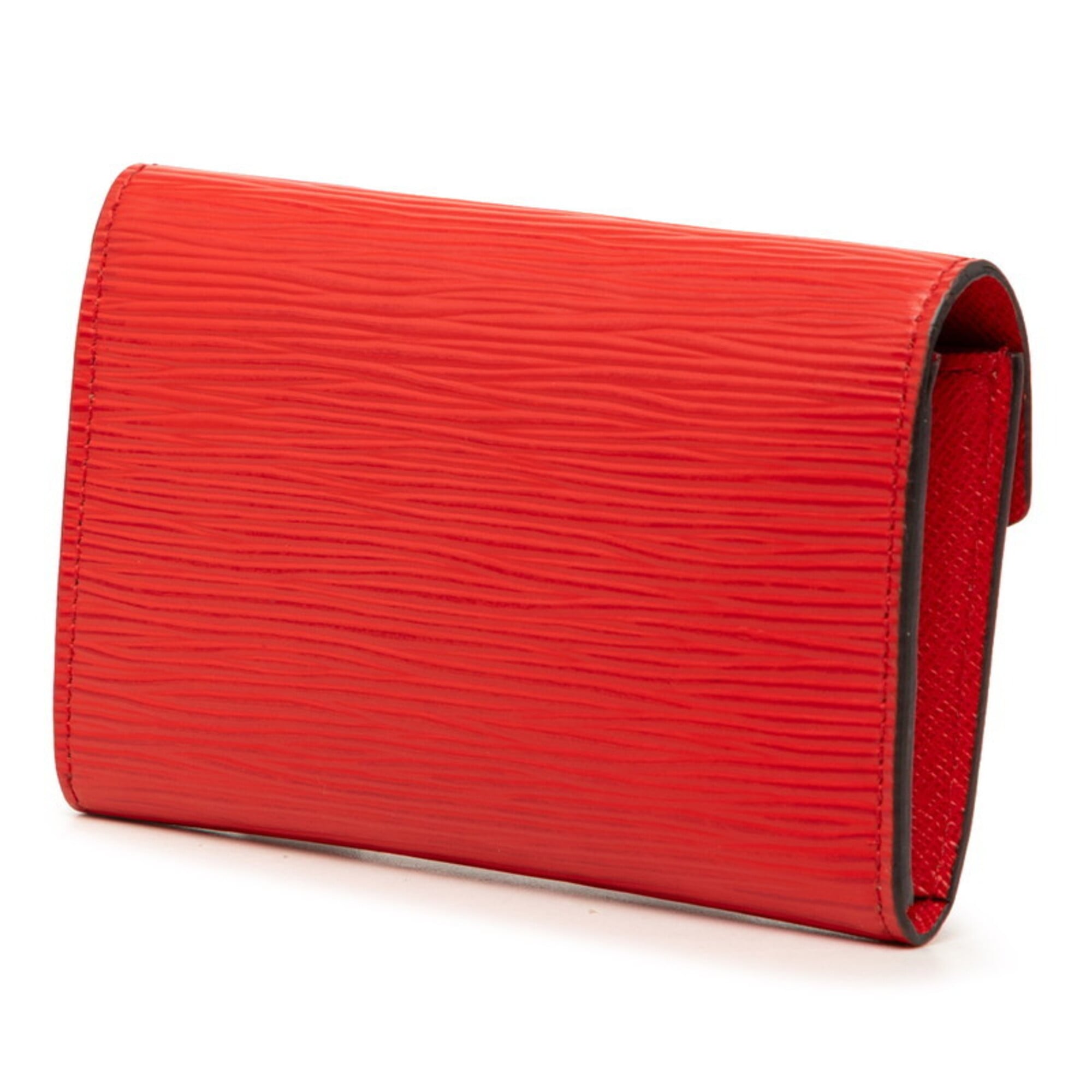 Louis Vuitton Red Color Leather Coin Purse/Coin Case (Pre-Owned)
