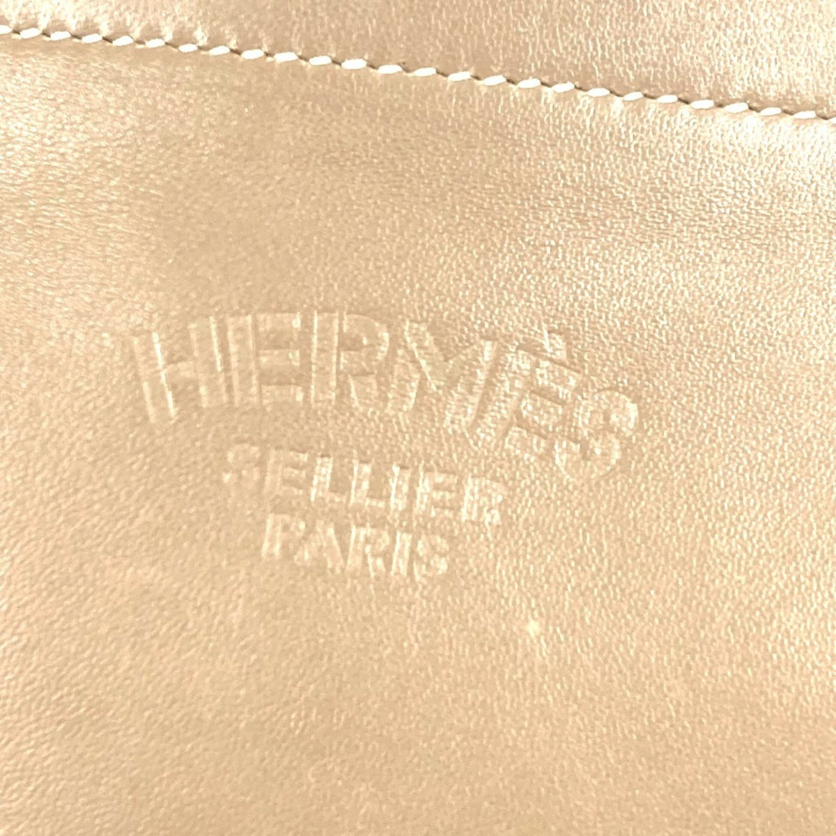 Hermes Etoupe Gray Gray Leather Pochette Shoulder Bag (Pre-Owned)