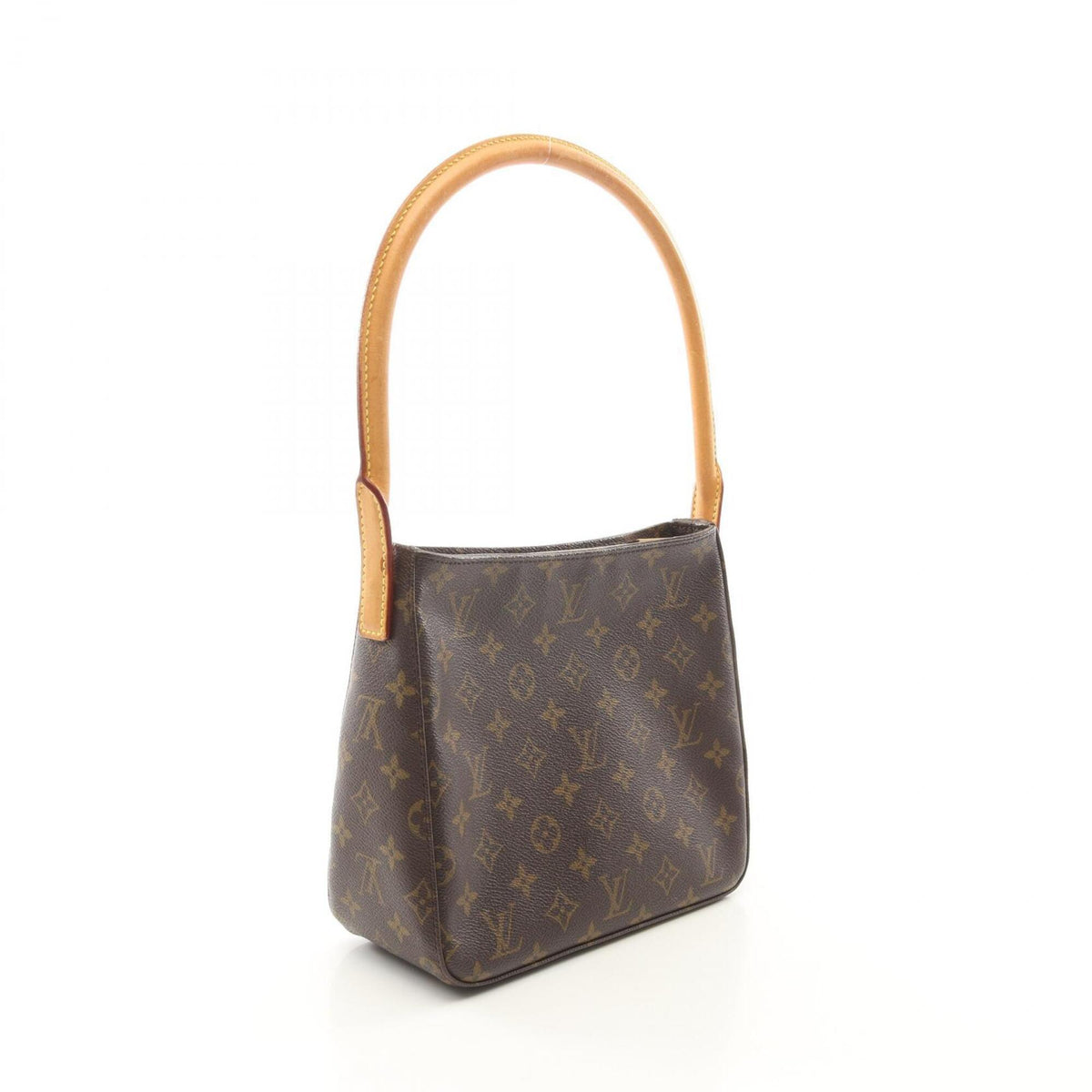 Louis Vuitton Brown Coated Canvas Leather Handbag Shoulder Bag (Pre-Owned)