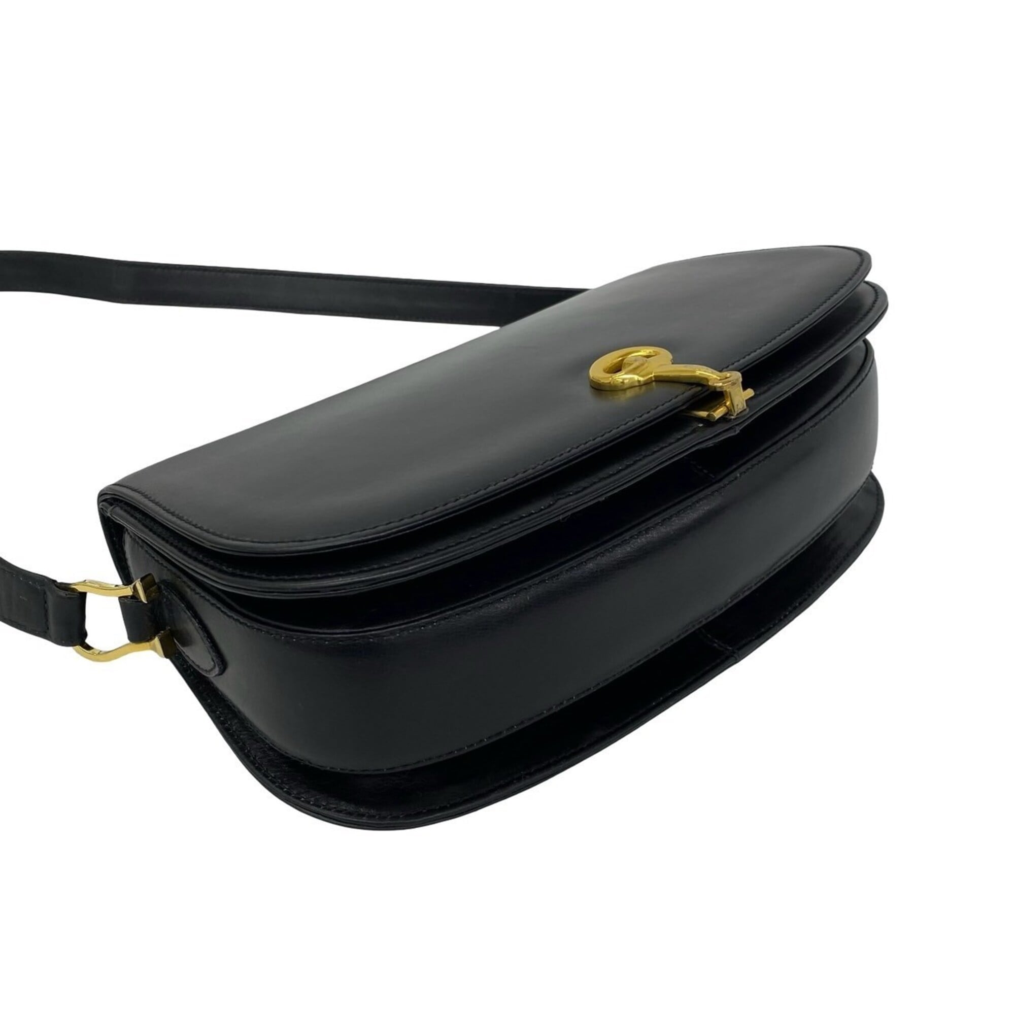 Gucci Black Leather Pochette Shoulder Bag (Pre-Owned)