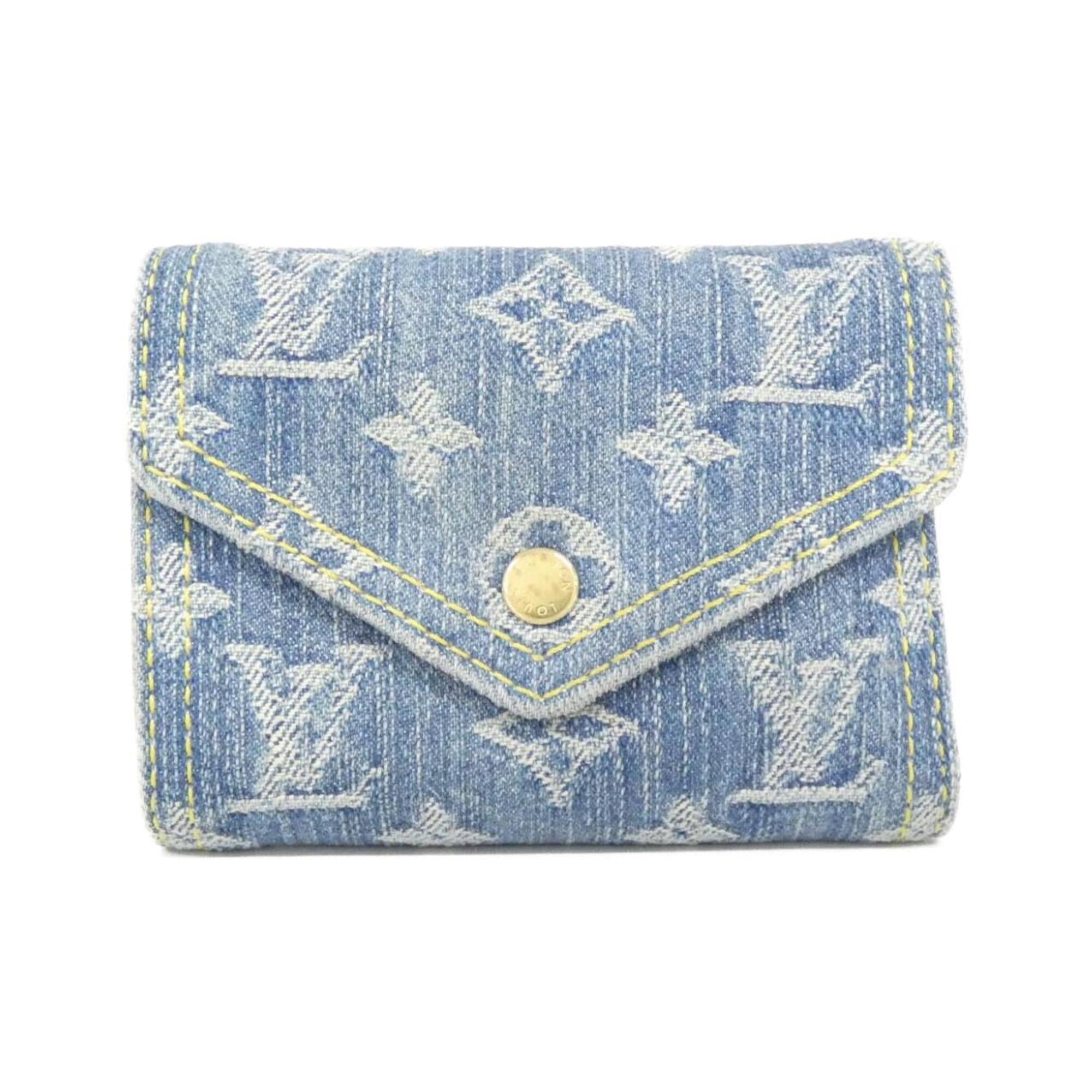 Louis Vuitton Blue Denim Wallet (Tri-Fold) (Pre-Owned)