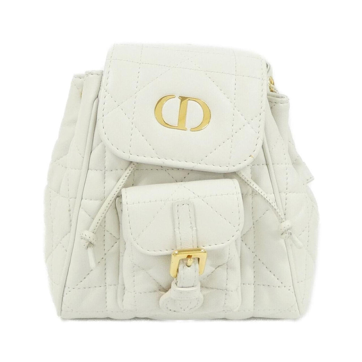 Christian Dior White Leather Backpack (Pre-Owned)