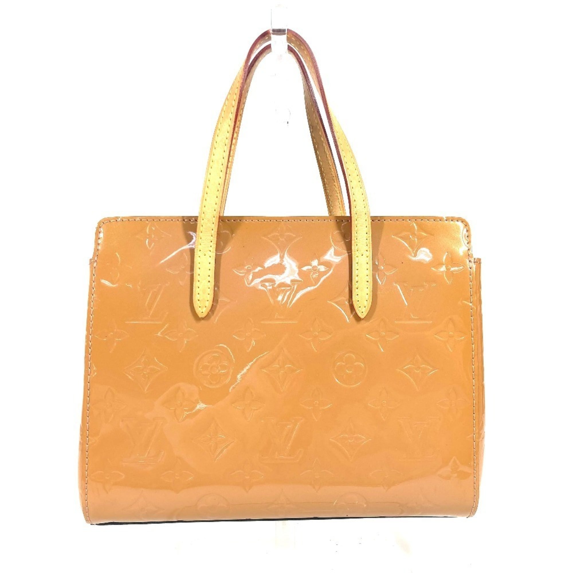 Louis Vuitton Monogram Vernis Beige Rose Velours Monogram Vernis Handbag Tote Bag (Pre-Owned)