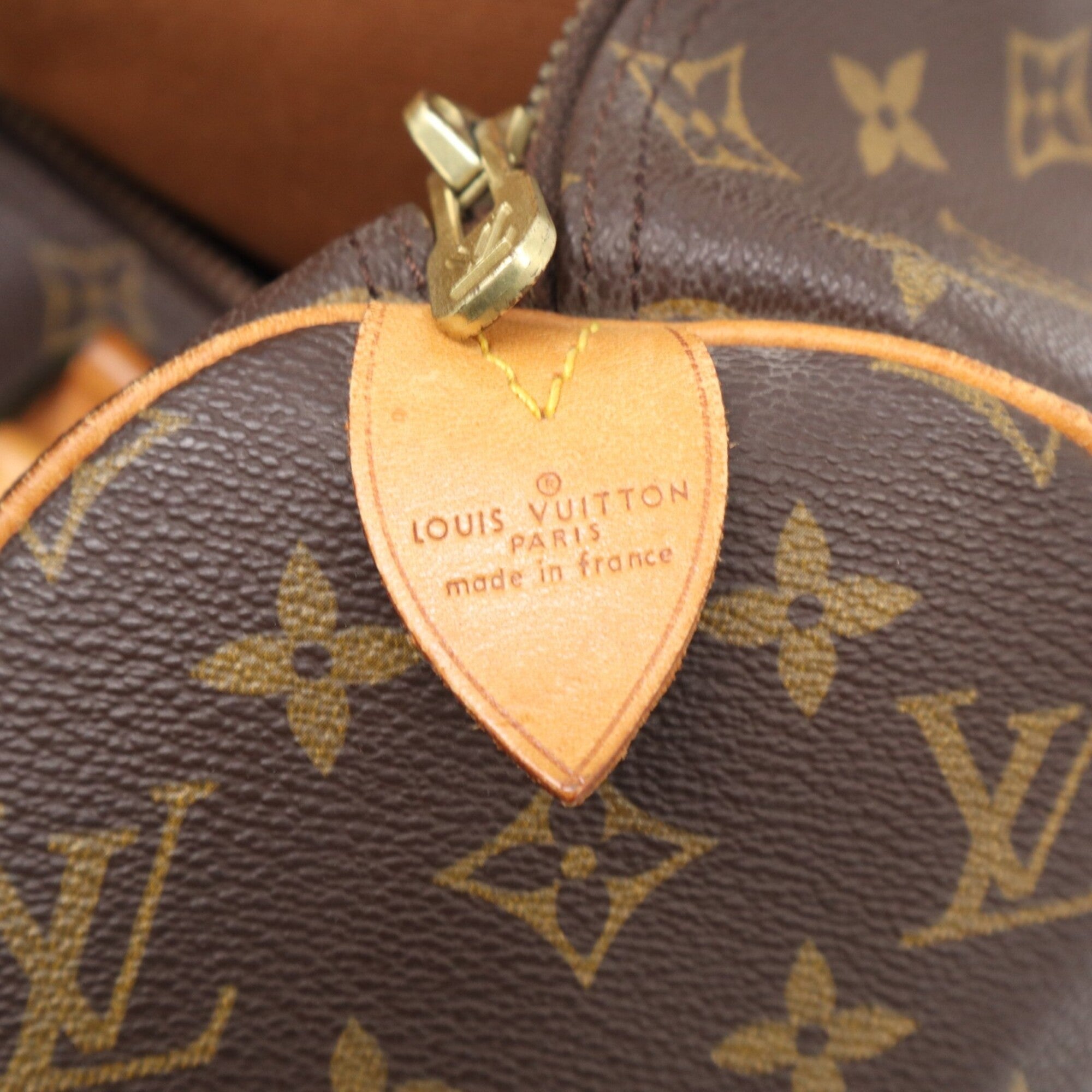 Louis Vuitton Monogram Brown Coated Canvas Leather Boston Bag (Pre-Owned)