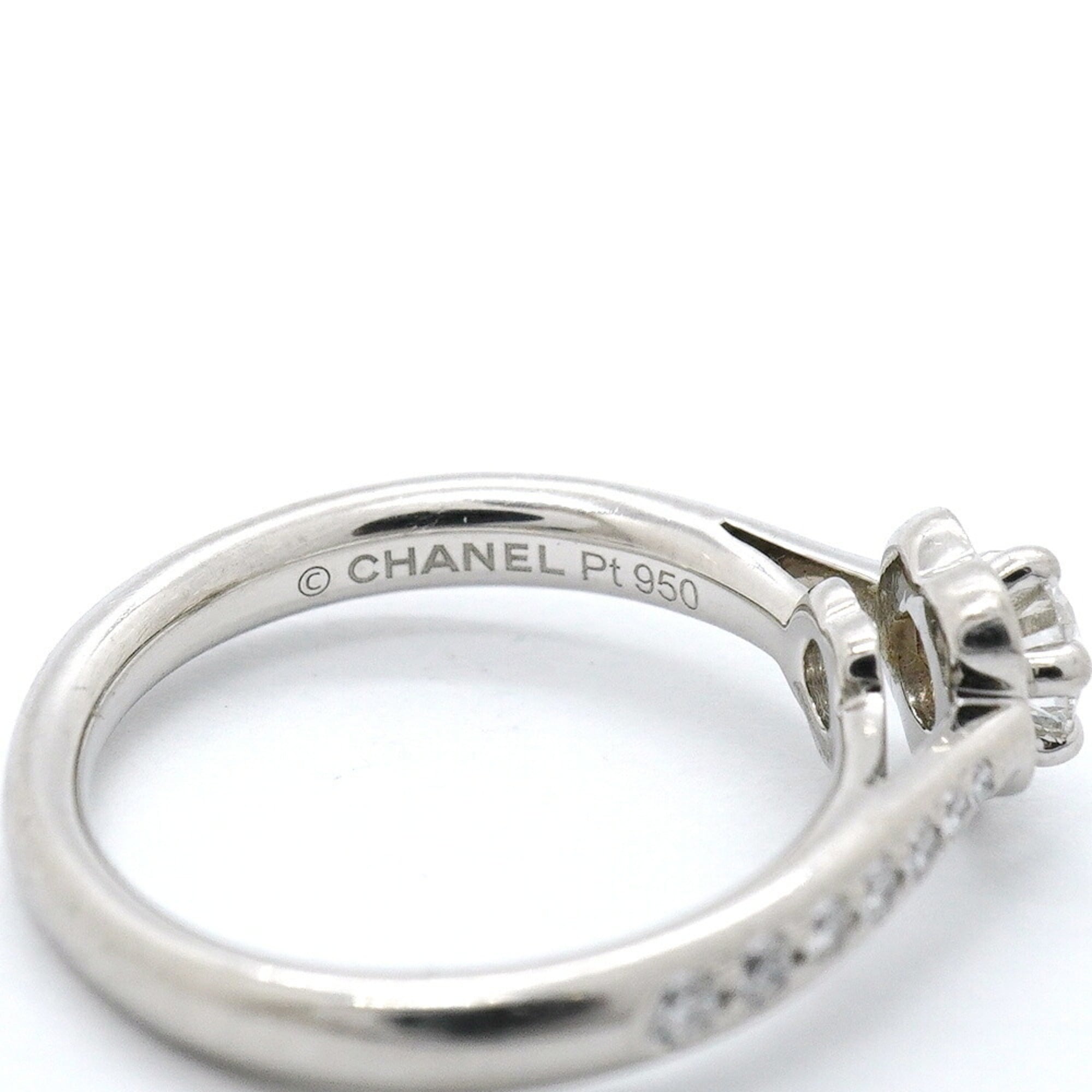 Chanel Platinum 950 Band Ring (Pre-Owned)