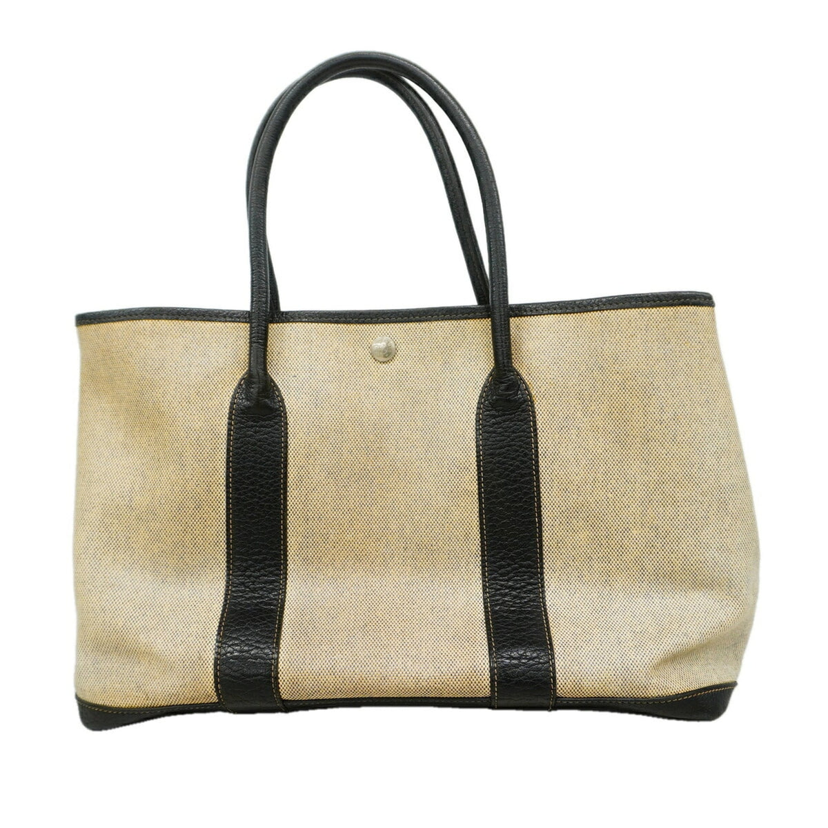 Hermes Black Toile H Tote Bag (Pre-Owned)