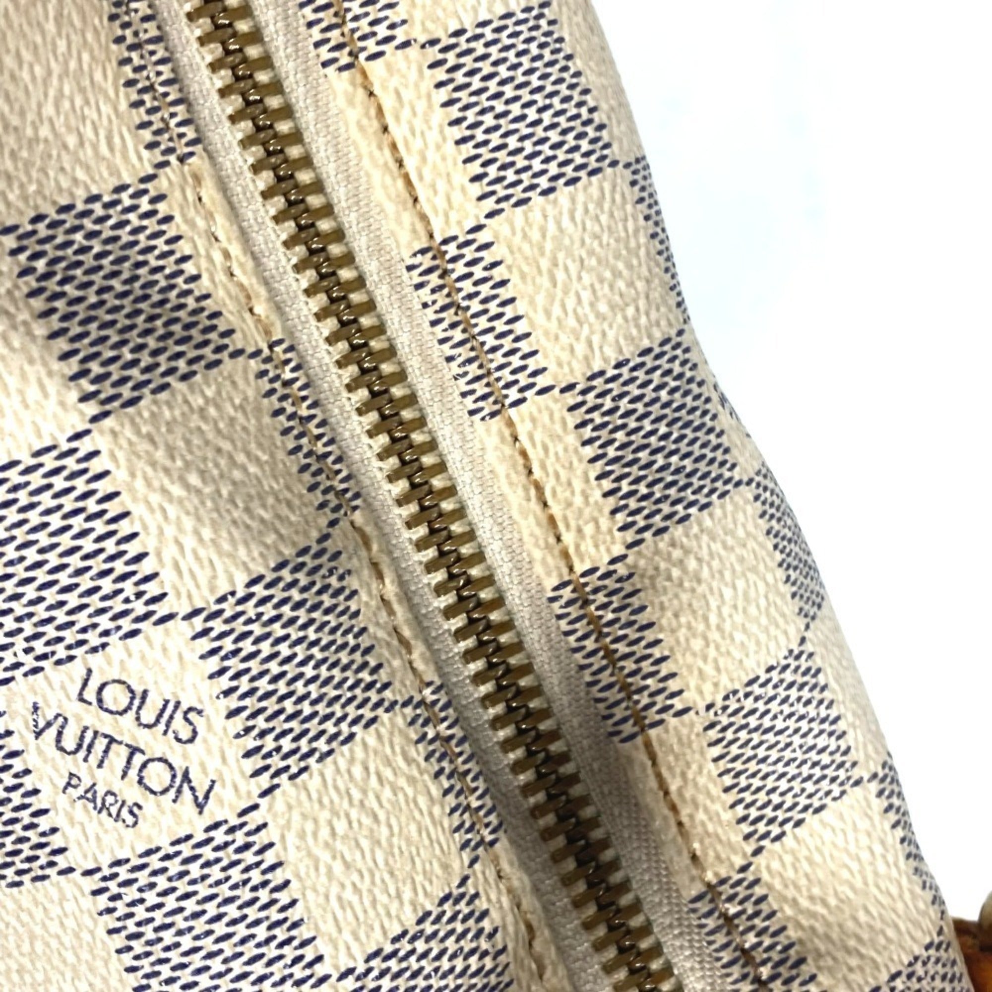 Louis Vuitton White Damier Azur Shoulder Bag Tote Bag (Pre-Owned)