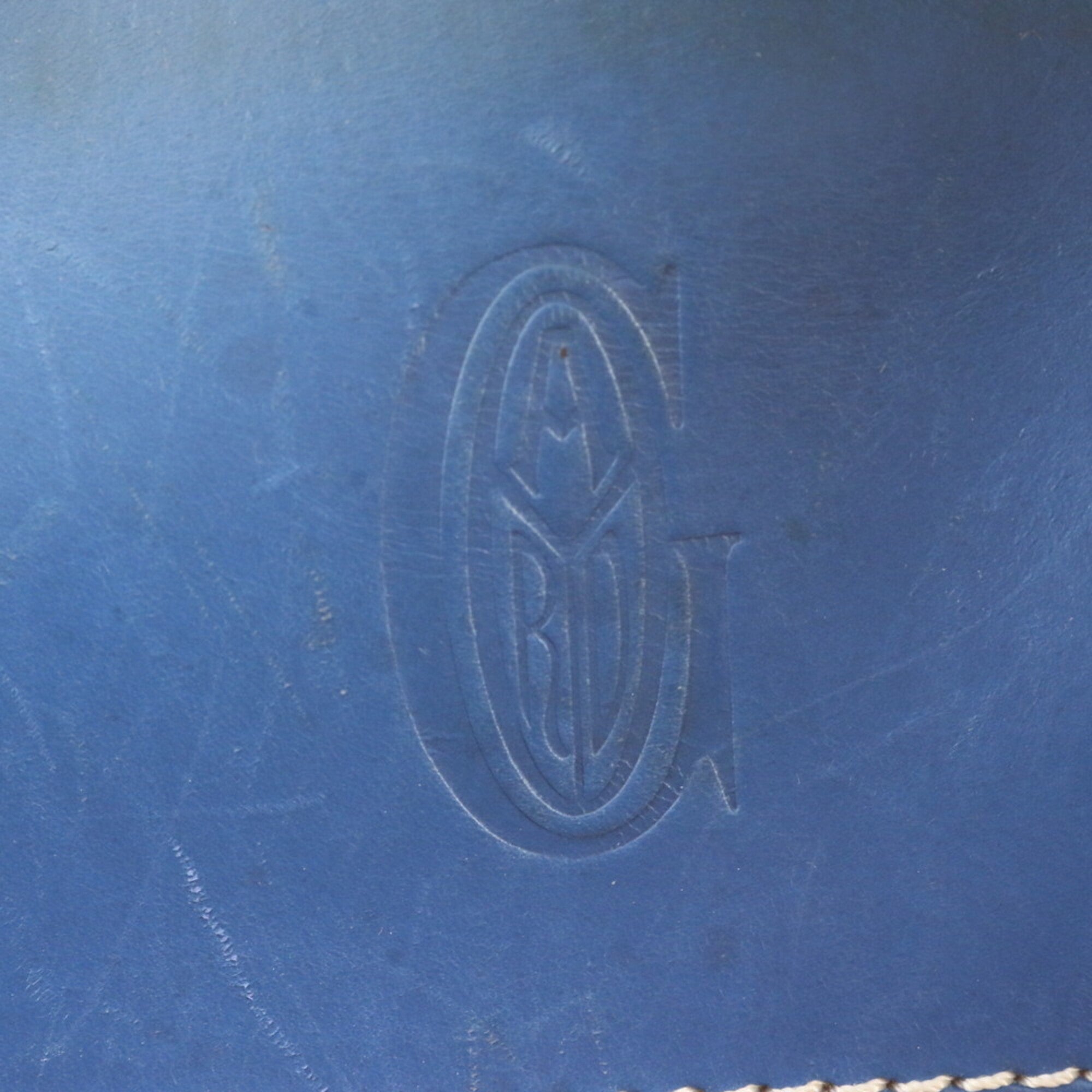 Goyard Navy Purple Leather Coated Canvas Briefcase Tote Bag (Pre-Owned)