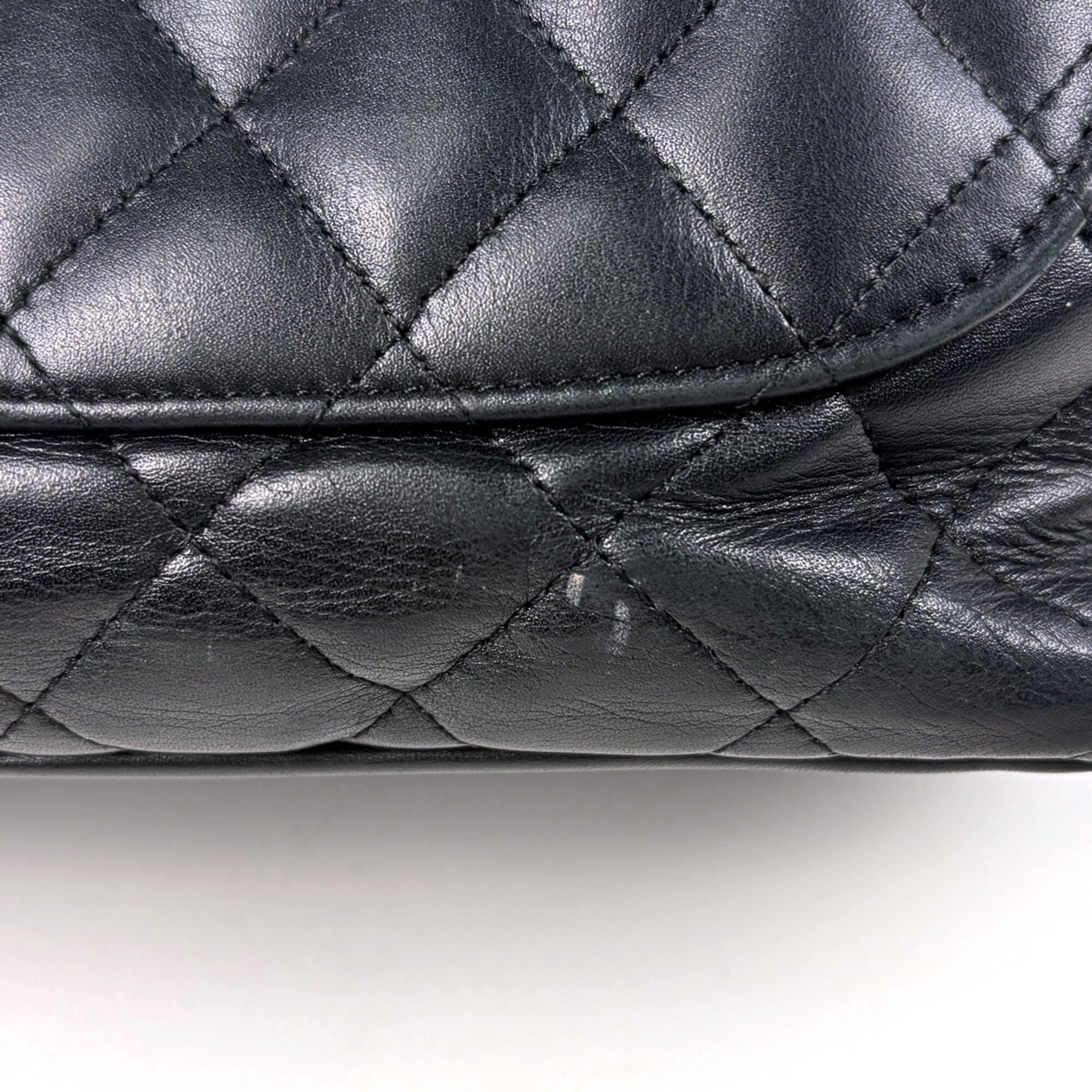 Chanel Ligne Cambon Black Leather Tote Bag (Pre-Owned)
