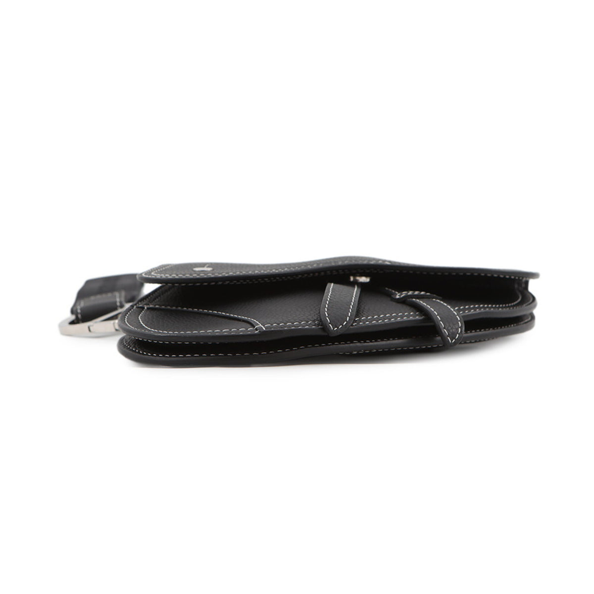 Christian Dior Black Leather Clutch Bag Handbag Saddle Bag (Pre-Owned)