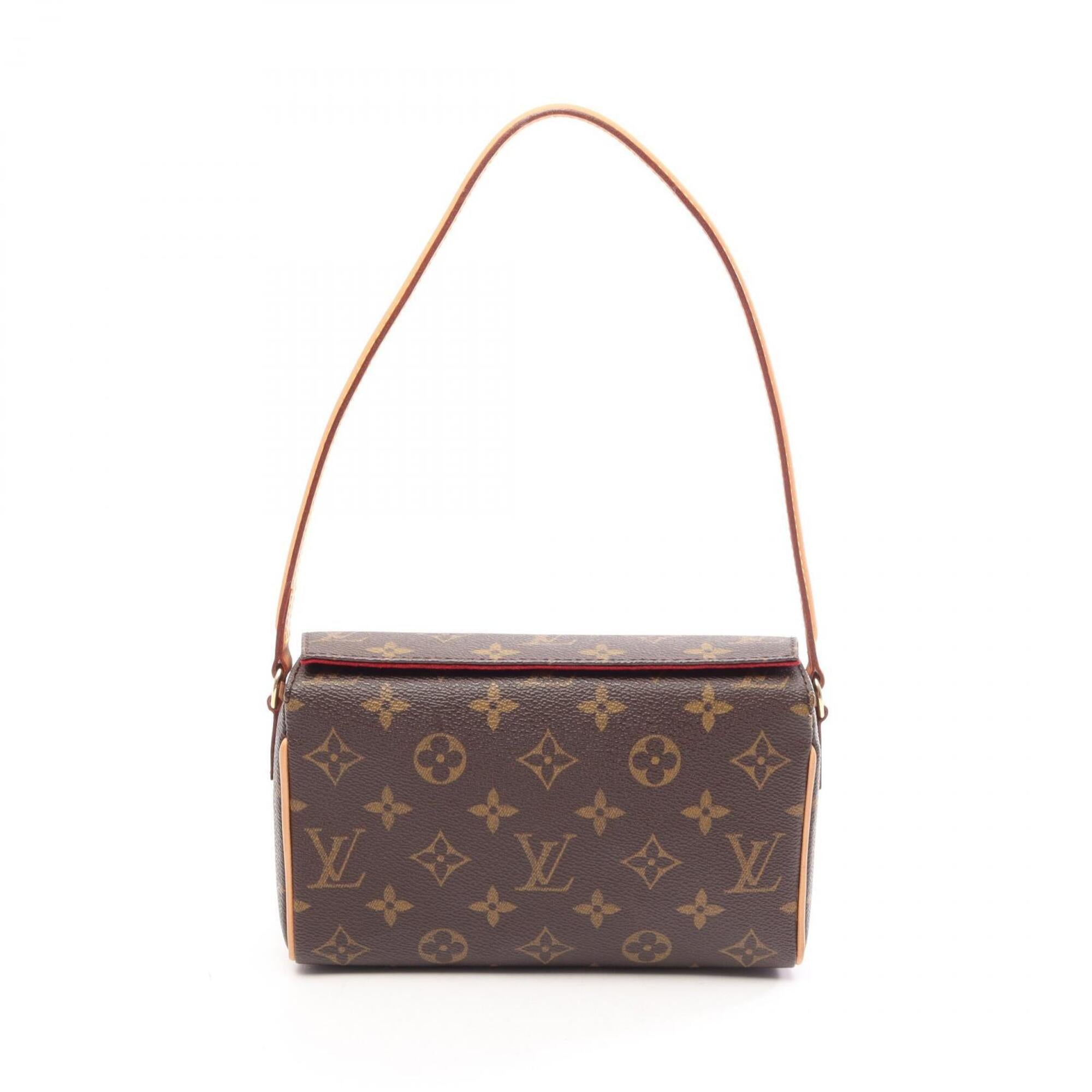 Louis Vuitton Brown Coated Canvas Pvc Monogram Leather Handbag (Pre-Owned)