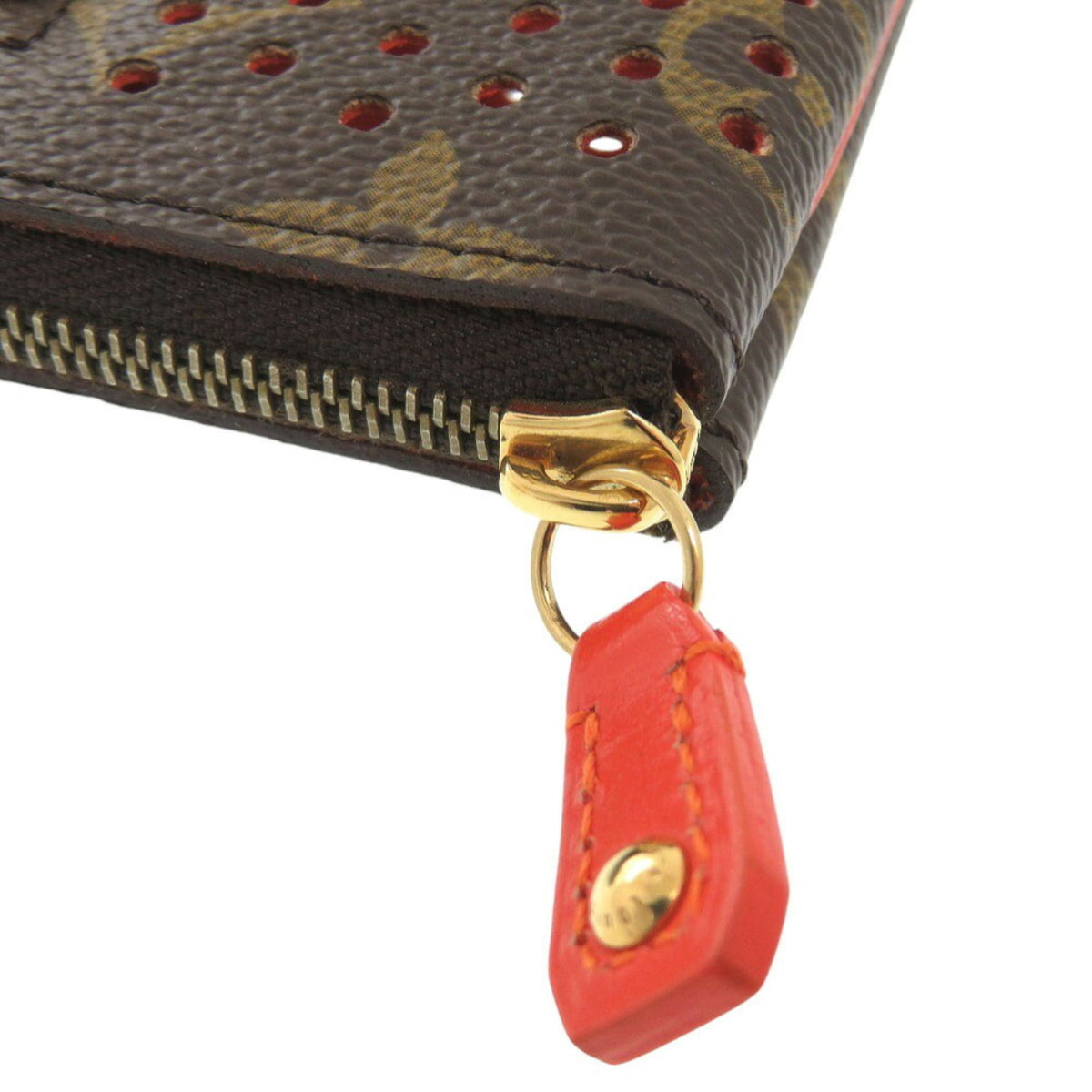 Louis Vuitton Lv Orange Monogram Monogram Perforated Pochette Pouch (Pre-Owned)