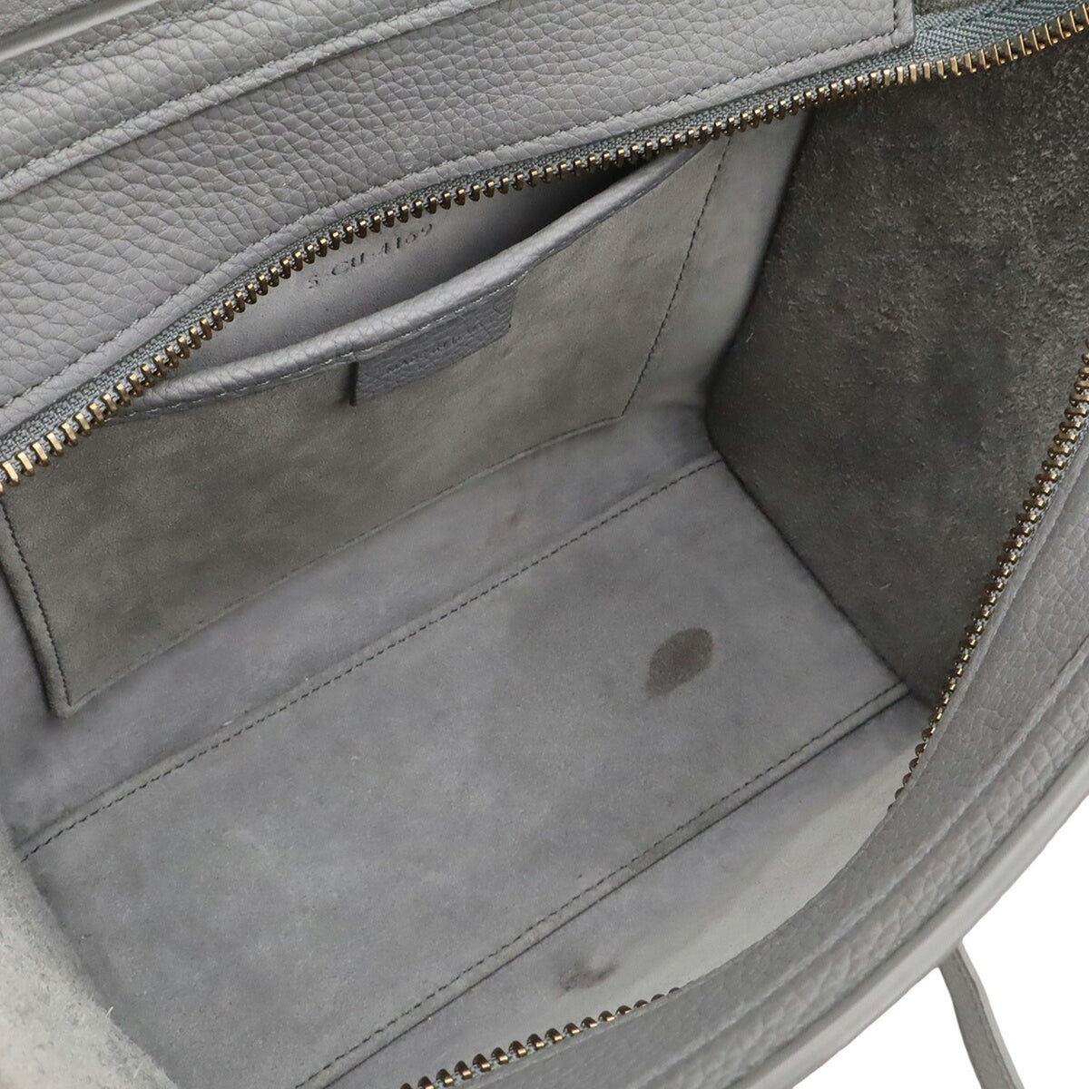 Celine Black Gray Leather Handbag Shoulder Bag (Pre-Owned)