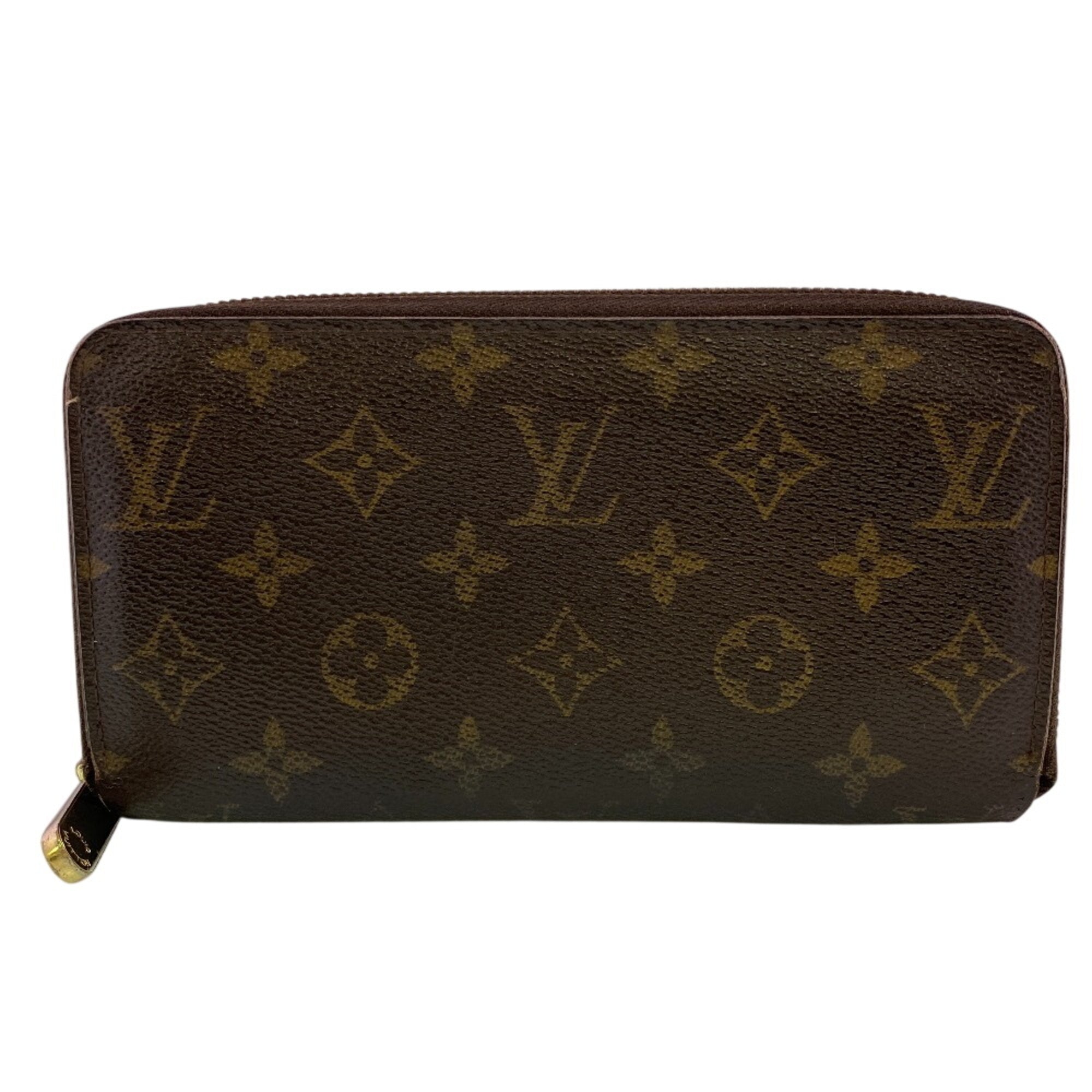 Louis Vuitton Brown Leather Long Wallet (Bi-Fold) (Pre-Owned)