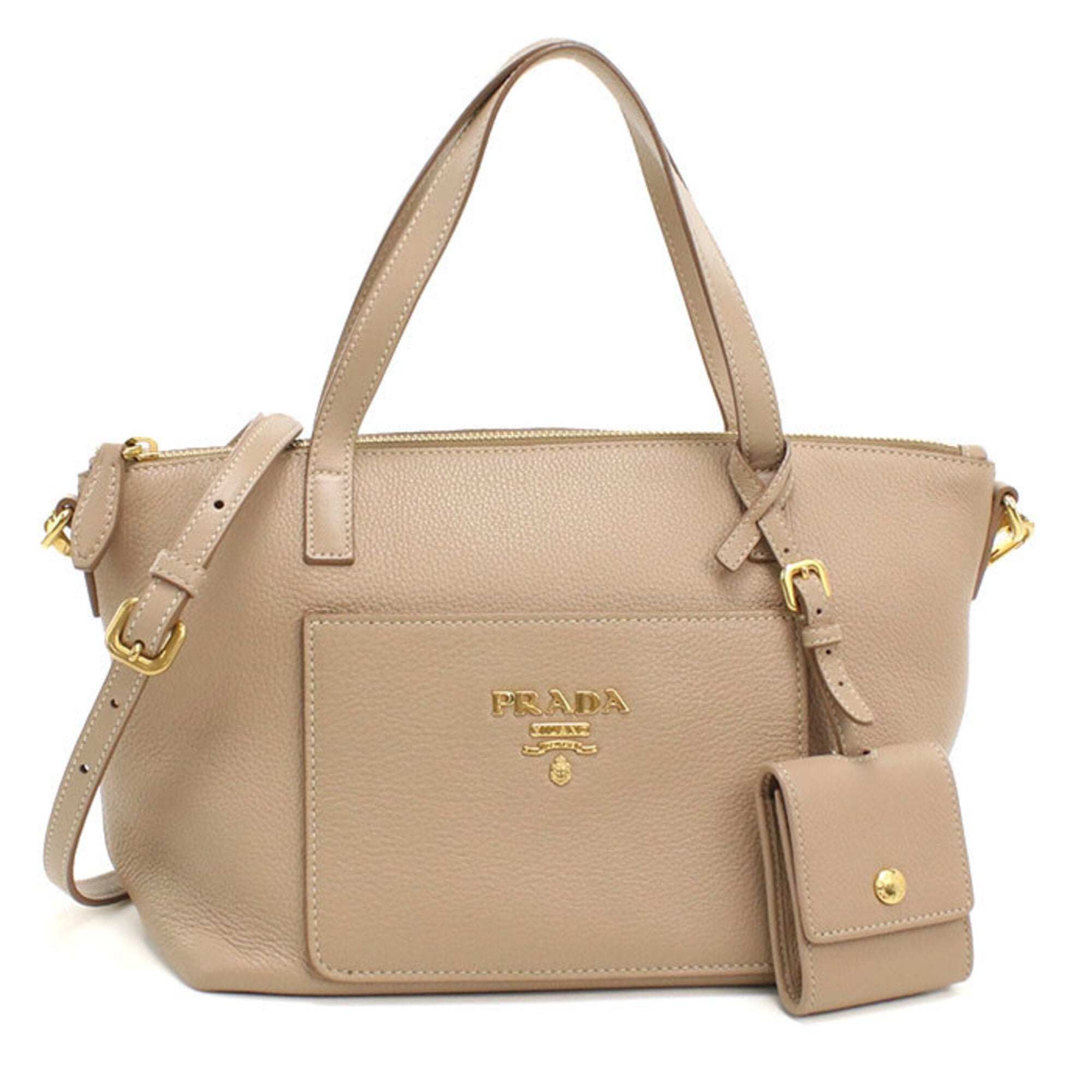Prada Beige Leather Handbag (Pre-Owned)