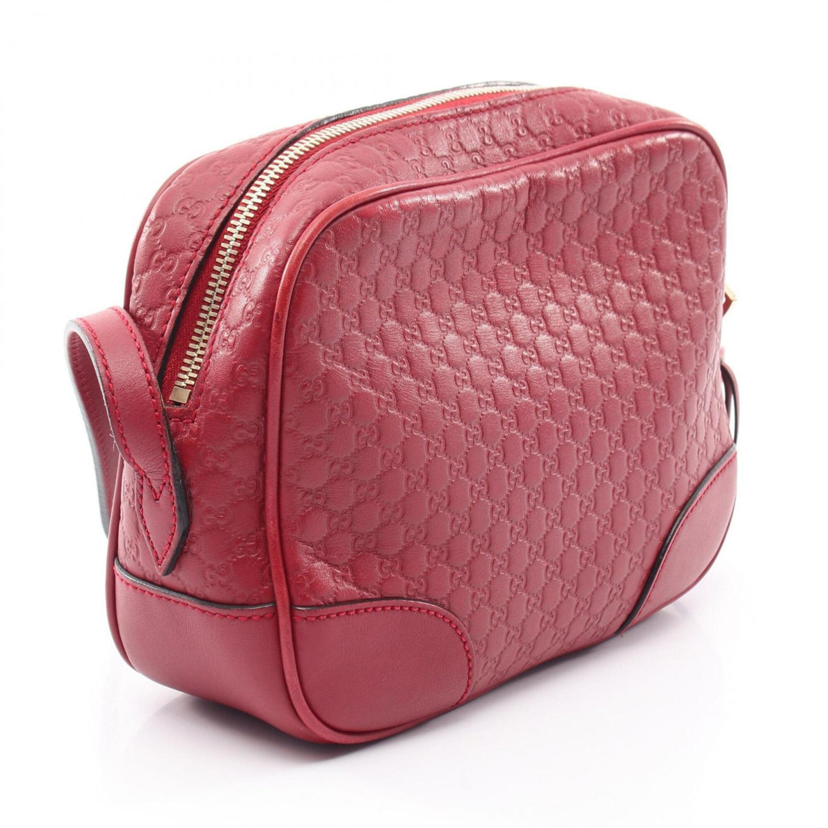 Gucci Red Color Leather Handbag Shoulder Bag (Pre-Owned)