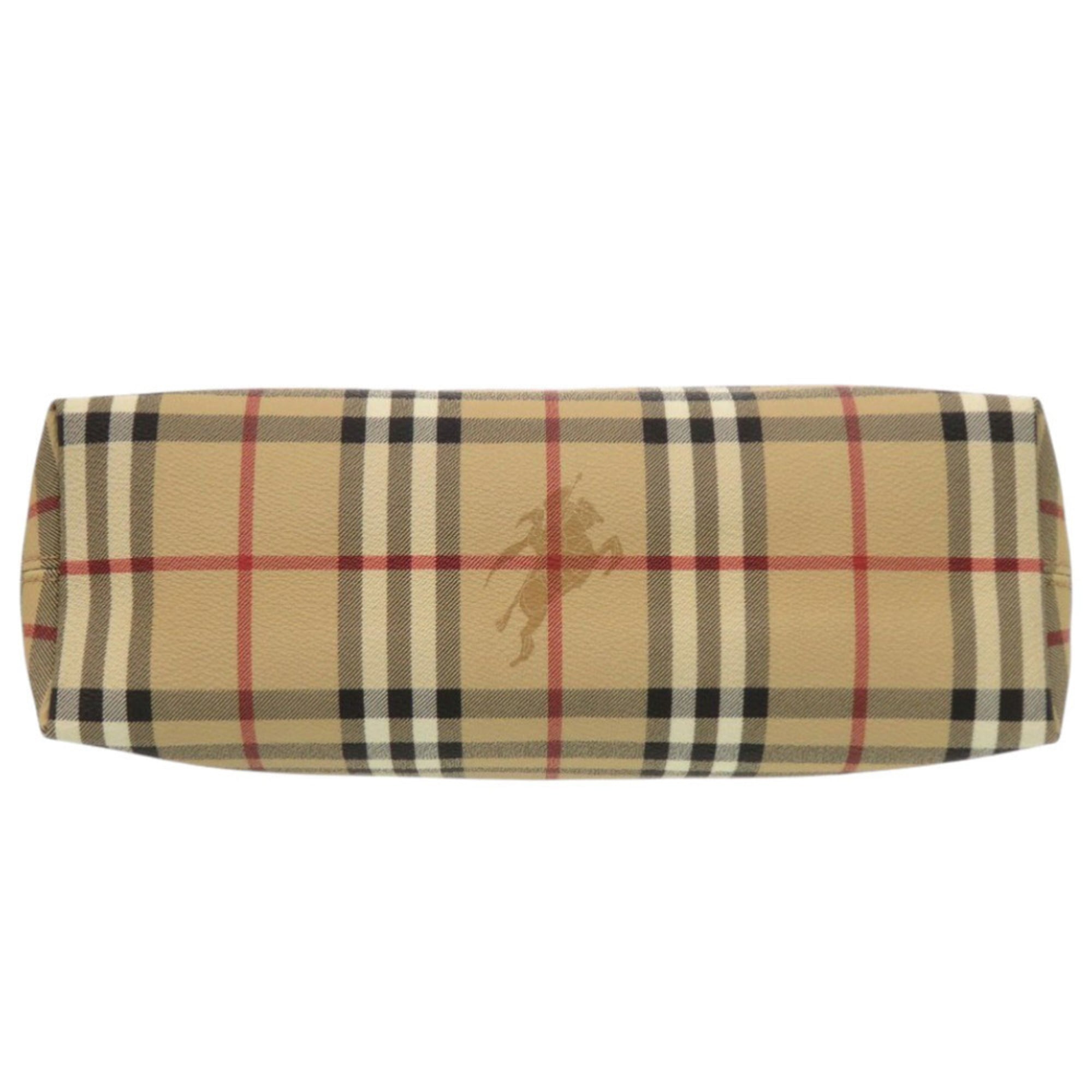 Burberry Beige Coated Canvas Shoulder Bag (Pre-Owned)