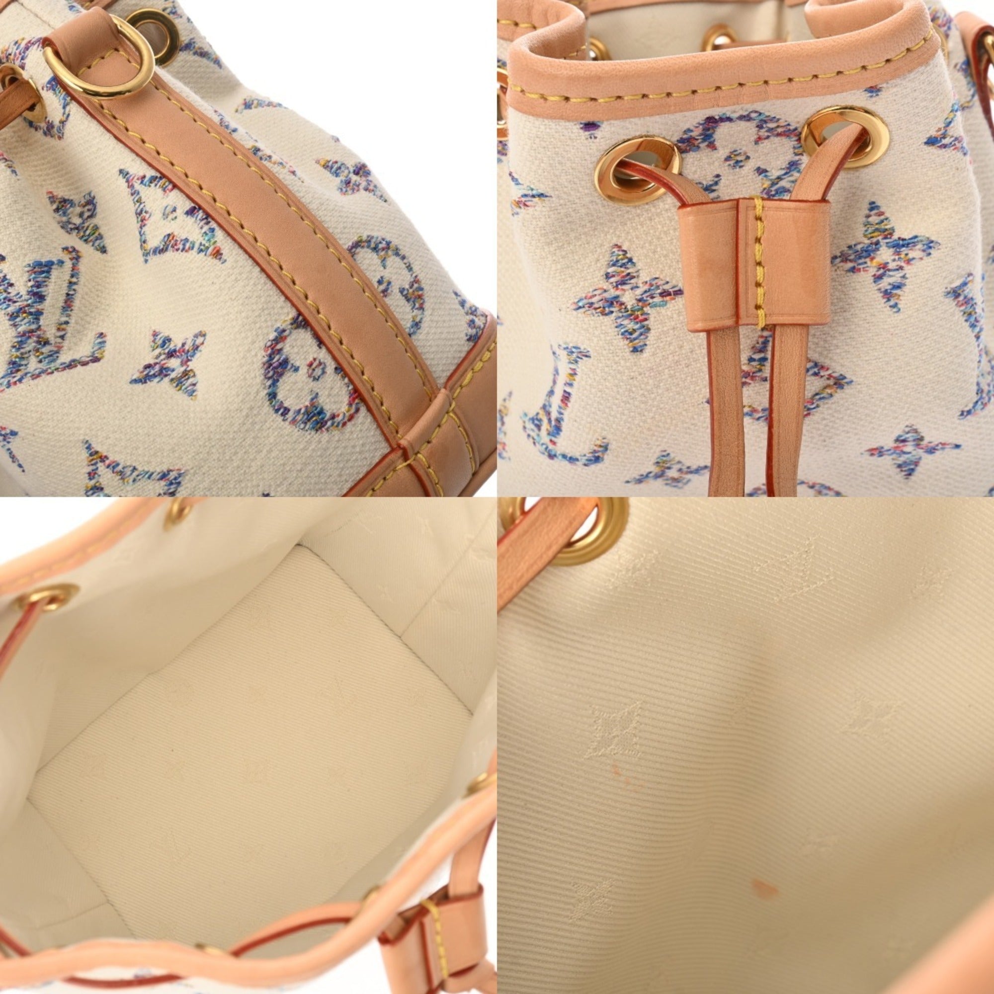 Louis Vuitton White Monogram Jacquard Shoulder Bag (Pre-Owned)