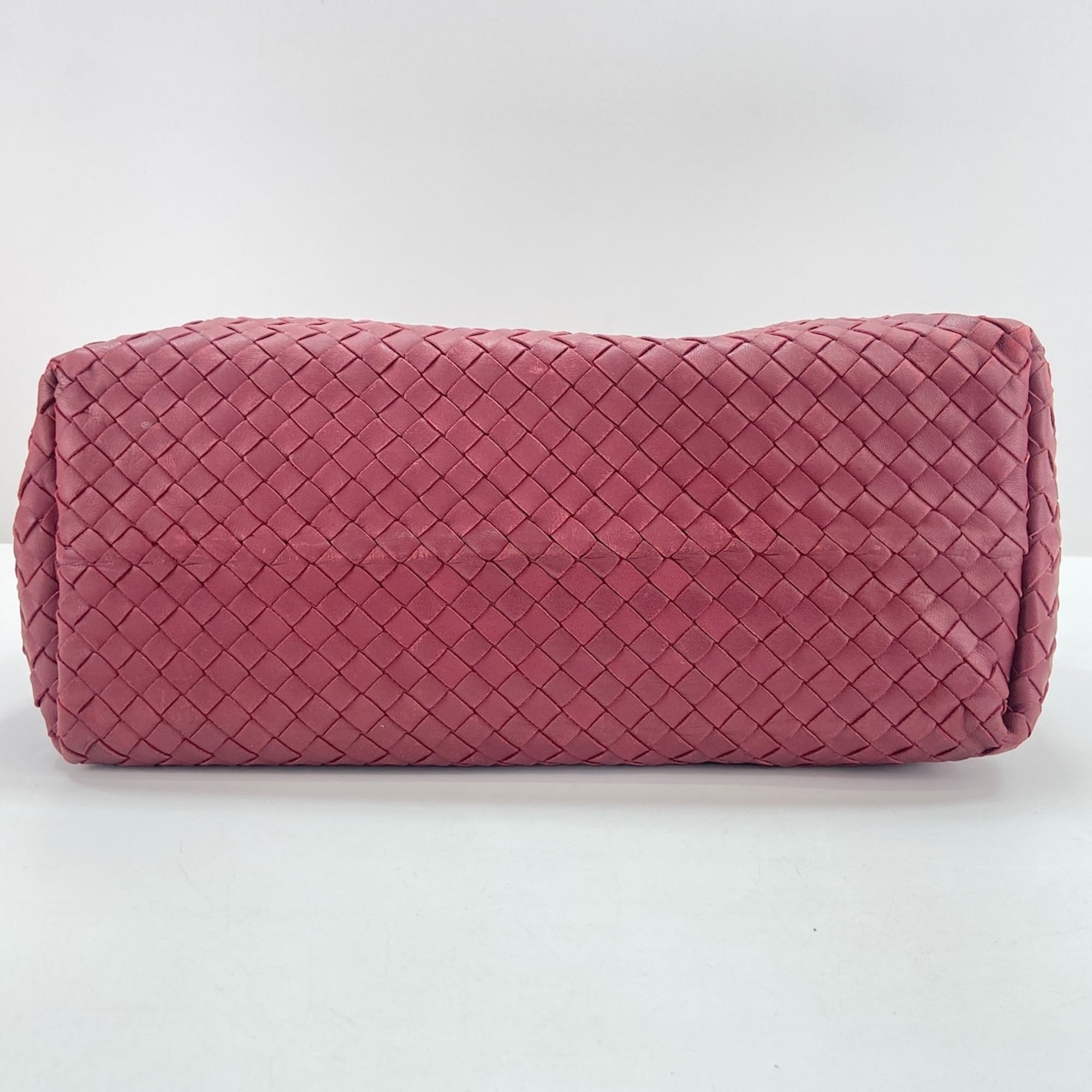 Bottega Veneta Intrecciato Wine Intrecciato Handbag (Pre-Owned)