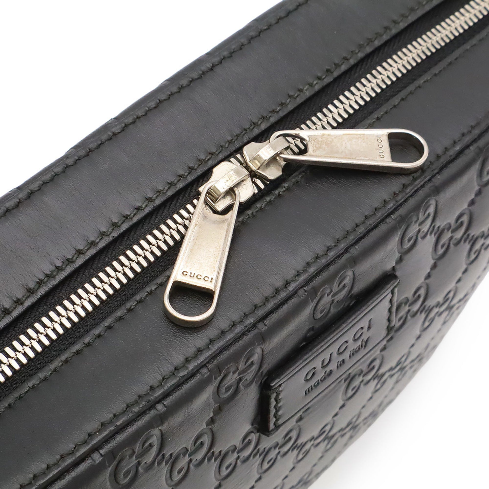Gucci Black Leather Clutch Bag (Pre-Owned)