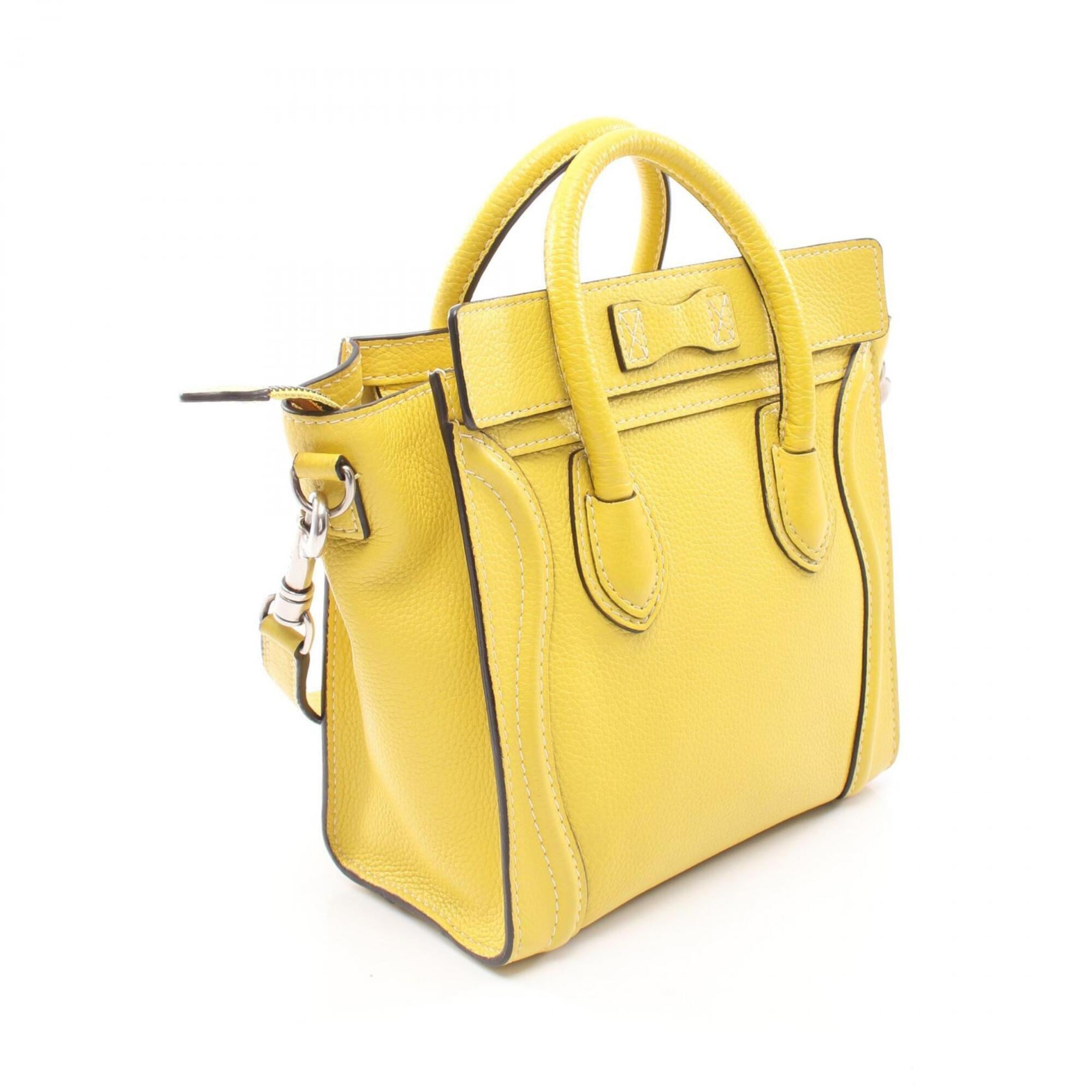 Celine Yellow Leather Handbag (Pre-Owned)
