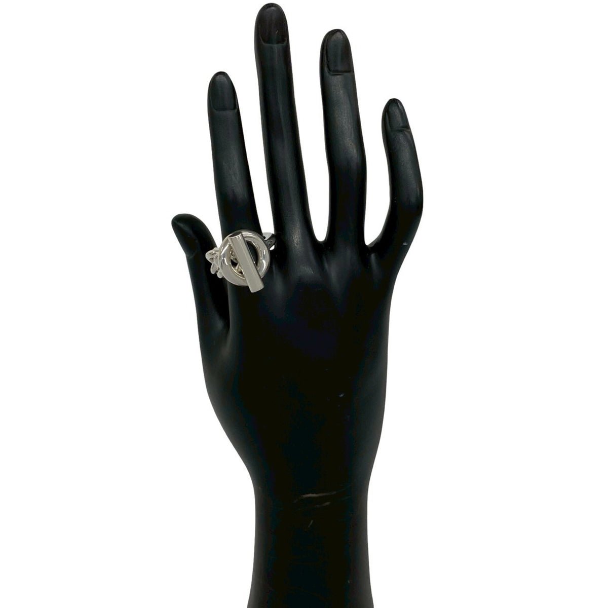 Hermes Silver Silver 925 Band Ring (Pre-Owned)