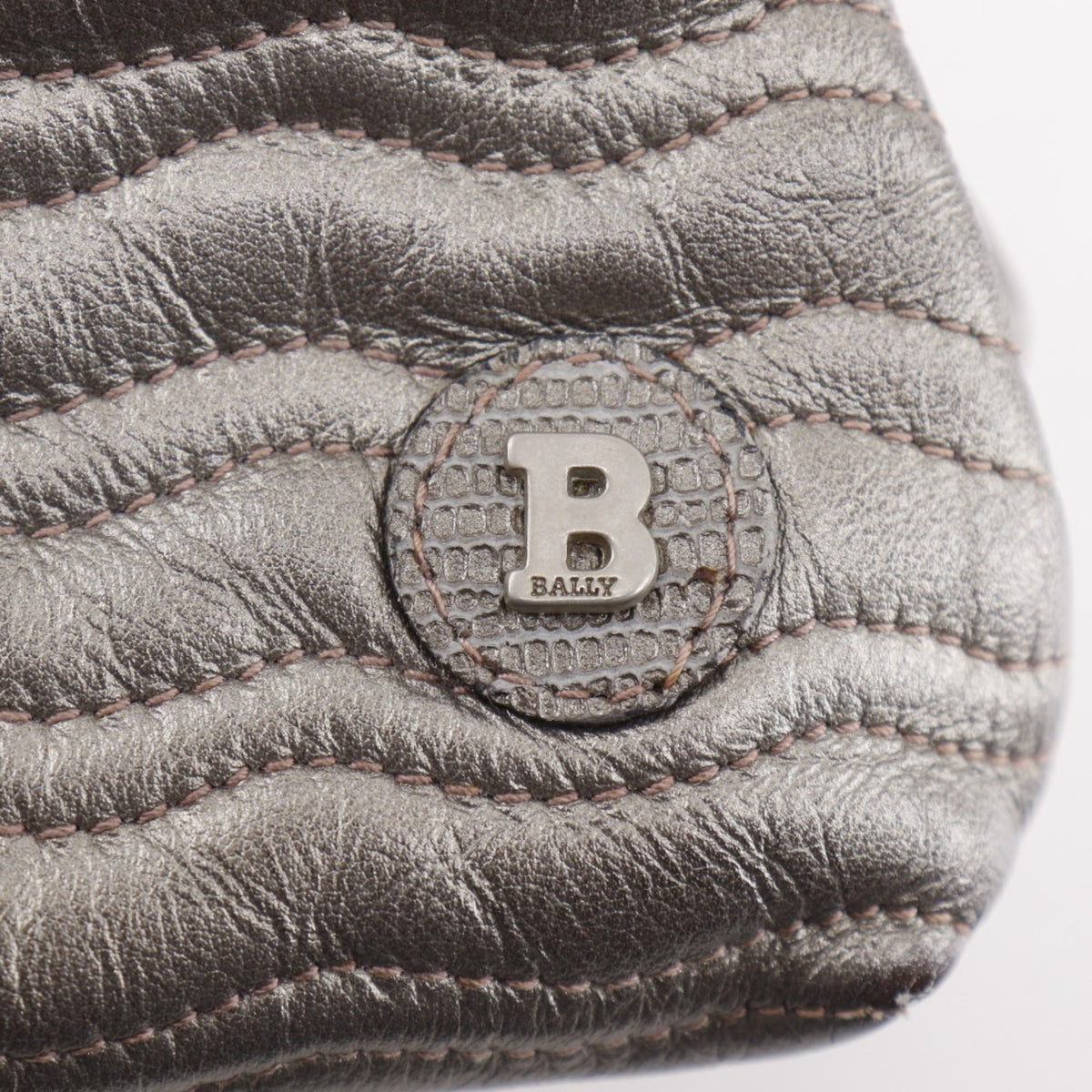 Bally Bronze Leather Handbag (Pre-Owned)