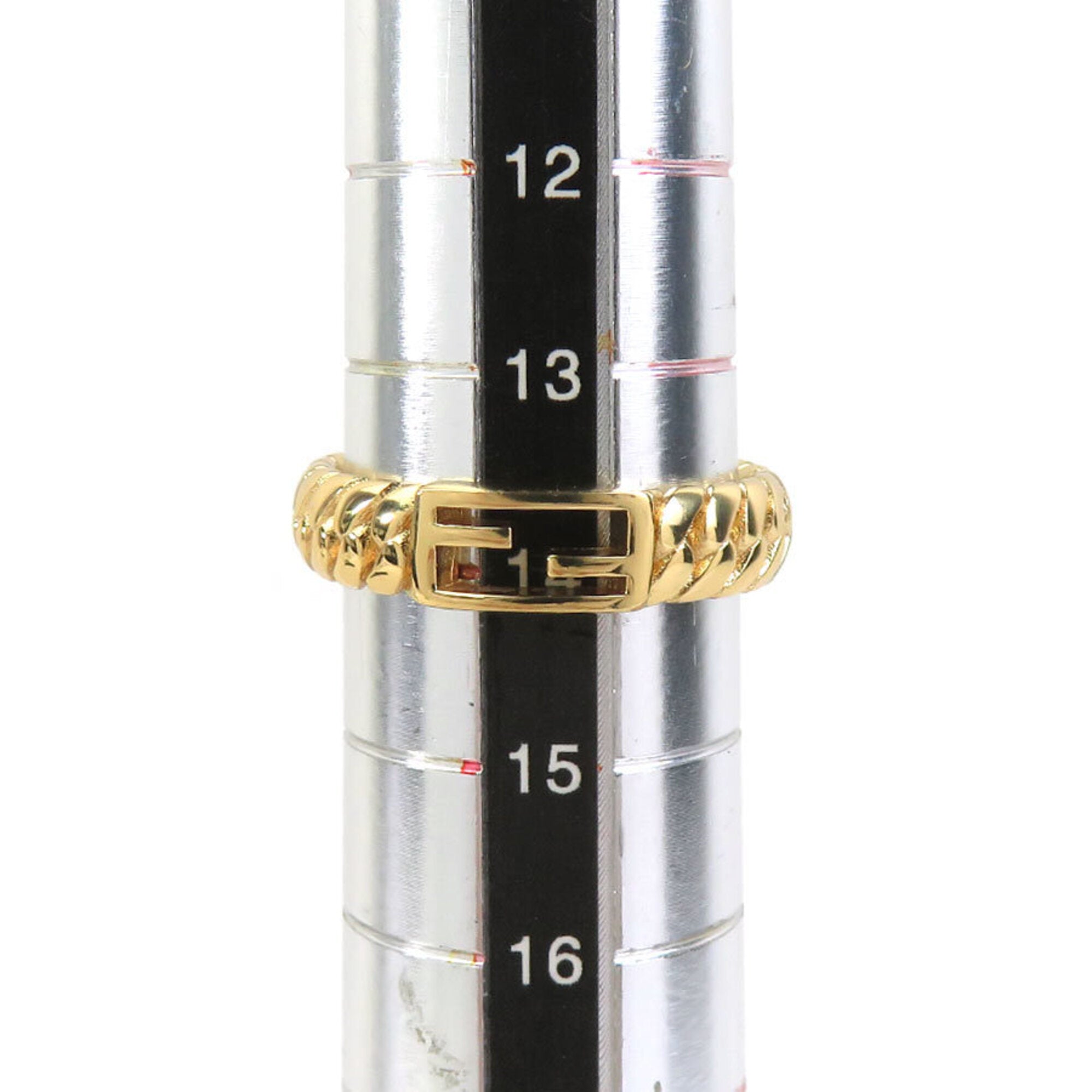 Fendi Gold Metal Band Ring (Pre-Owned)