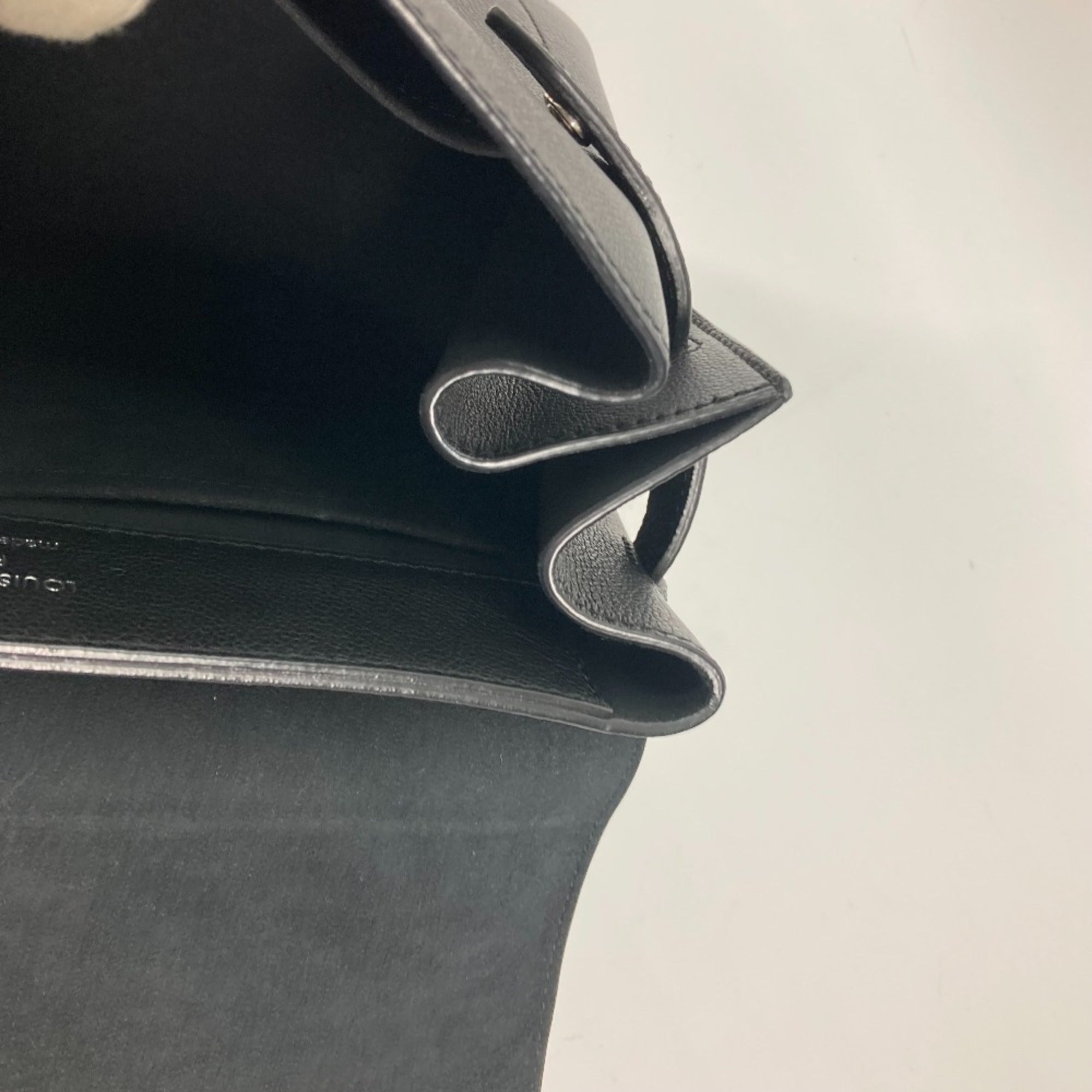 Louis Vuitton Black Noir Leather Handbag Tote Bag (Pre-Owned)