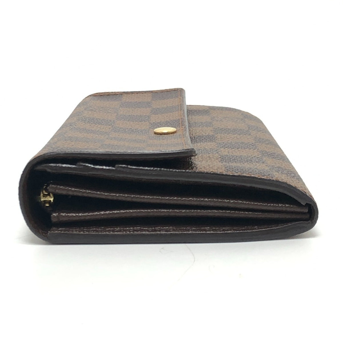Louis Vuitton Damier Brown Ebene Damier Canvas Long Wallet (Bi-Fold) (Pre-Owned)