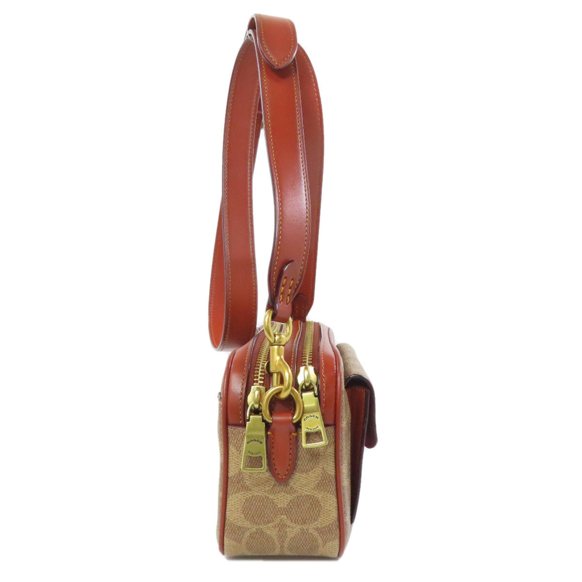 Coach Brown Pvc Shoulder Bag (Pre-Owned)