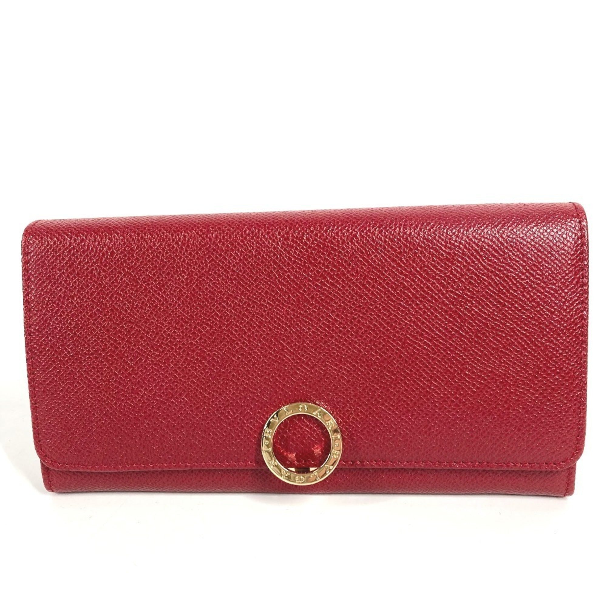Bvlgari Bvlgari Bvlgari Red Color Leather Long Wallet (Bi-Fold) (Pre-Owned)