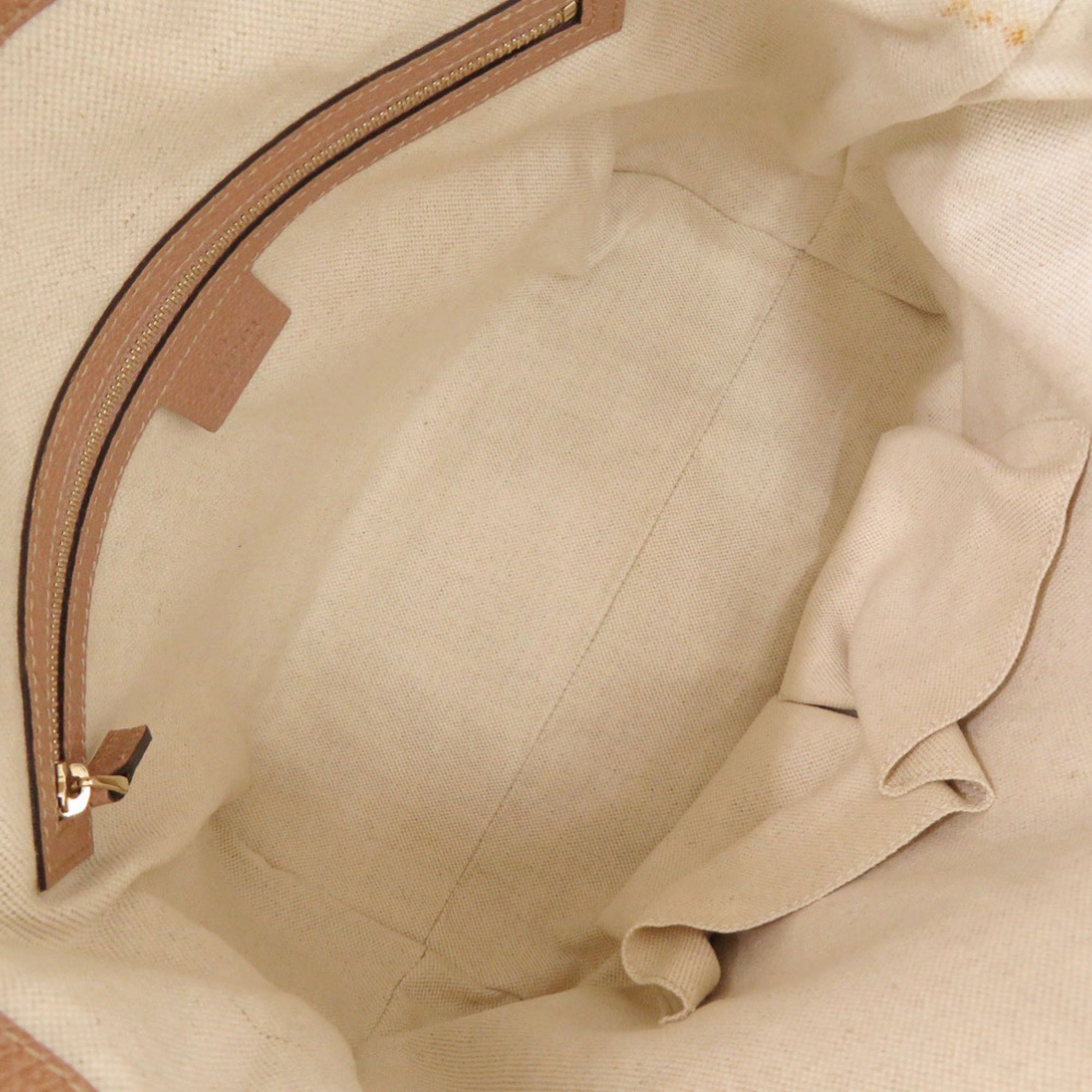 Gucci Beige Pink Gg Canvas Leather Handbag (Pre-Owned)