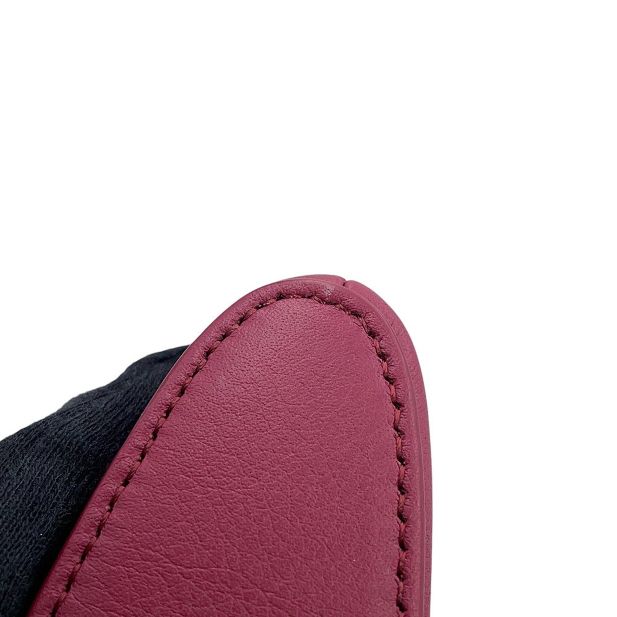 Loewe Bordeaux Leather Clutch Bag Handbag Pouch (Pre-Owned)