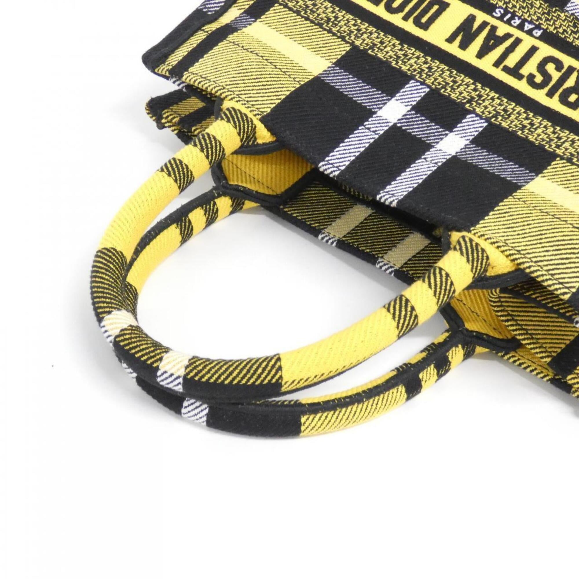 Christian Dior Black Yellow Canvas Handbag (Pre-Owned)
