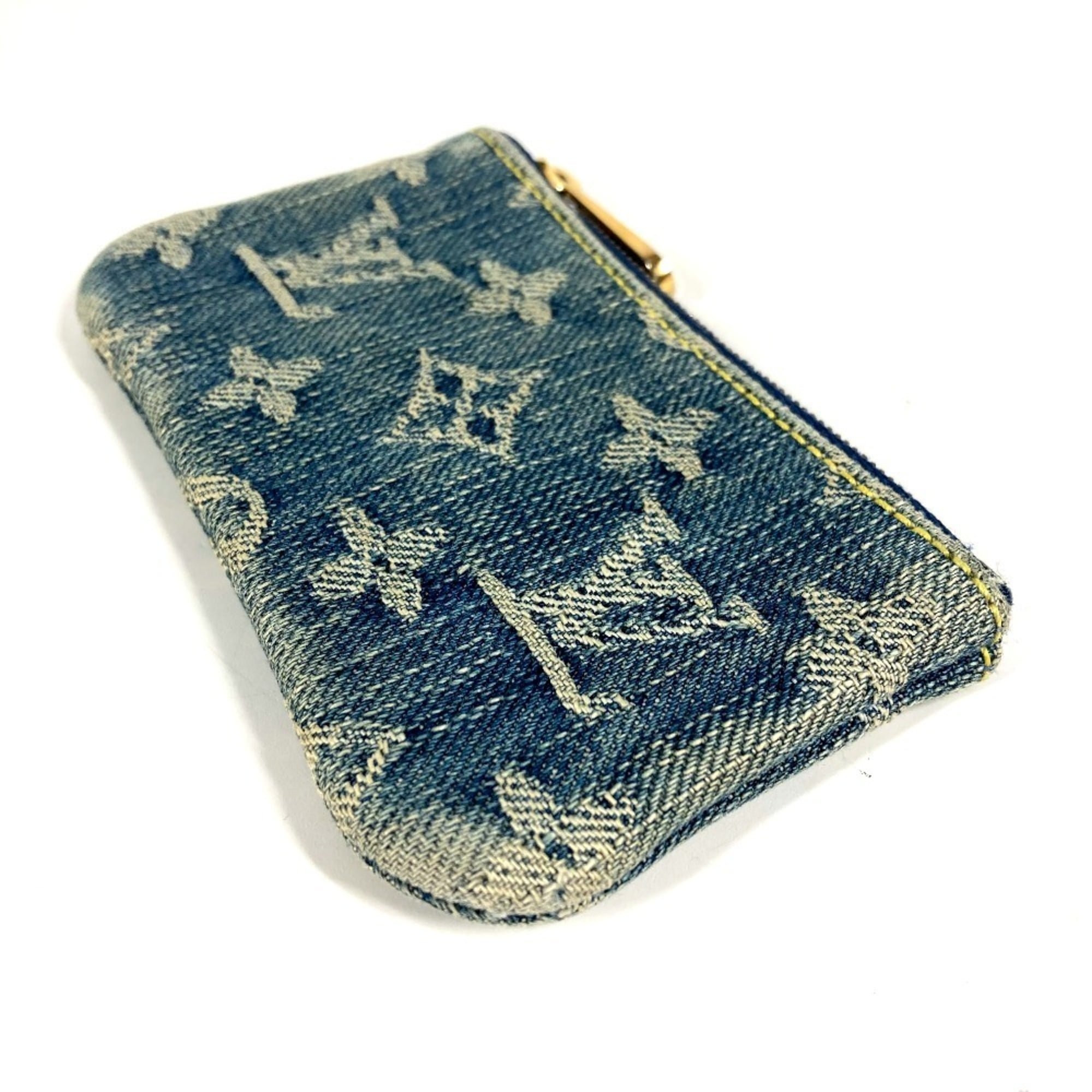 Louis Vuitton Blue Monogram Denim Coin Purse/Coin Case (Pre-Owned)