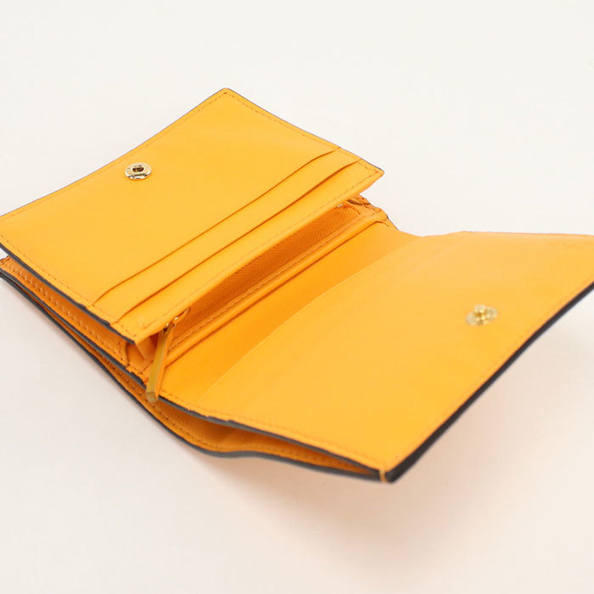 Fendi Orange Leather Wallet (Bi-Fold) (Pre-Owned)