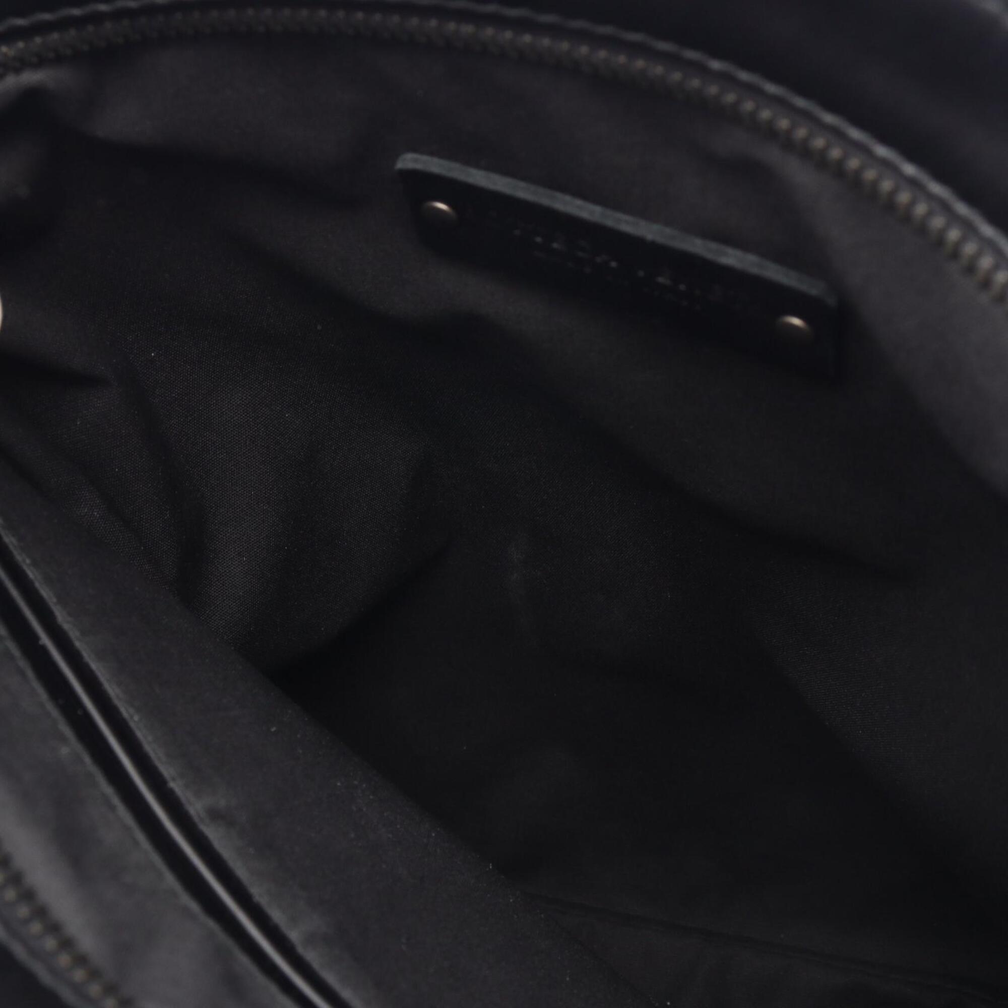 Bottega Veneta Black Leather Handbag Shoulder Bag (Pre-Owned)