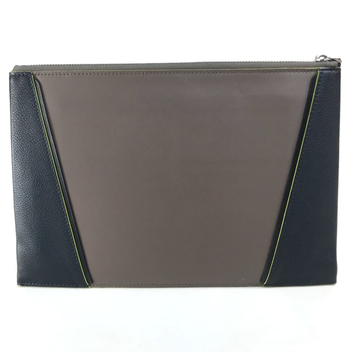 Louis Vuitton Gray Leather Clutch Bag (Pre-Owned)