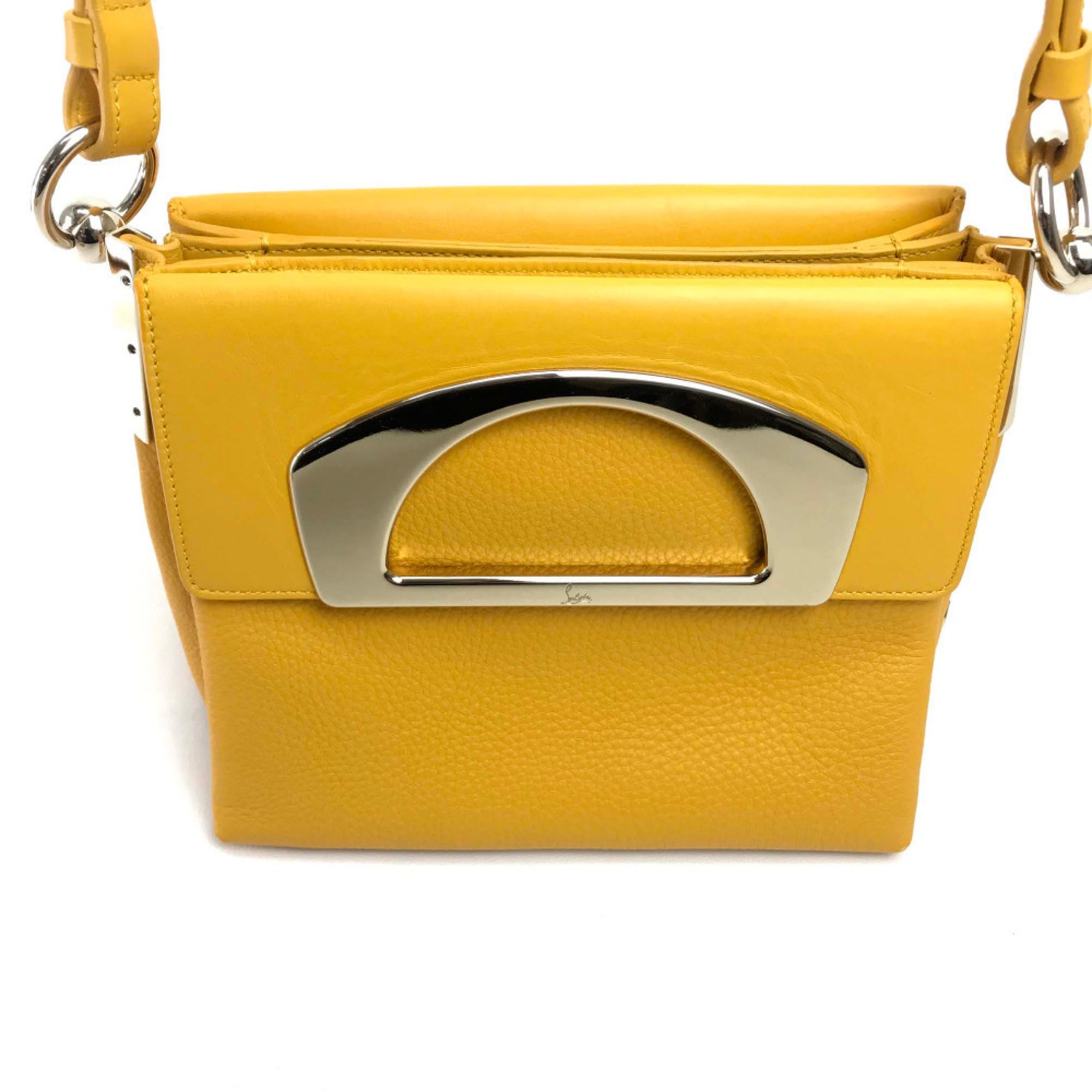Christian Louboutin Yellow Leather Handbag Shoulder Bag (Pre-Owned)
