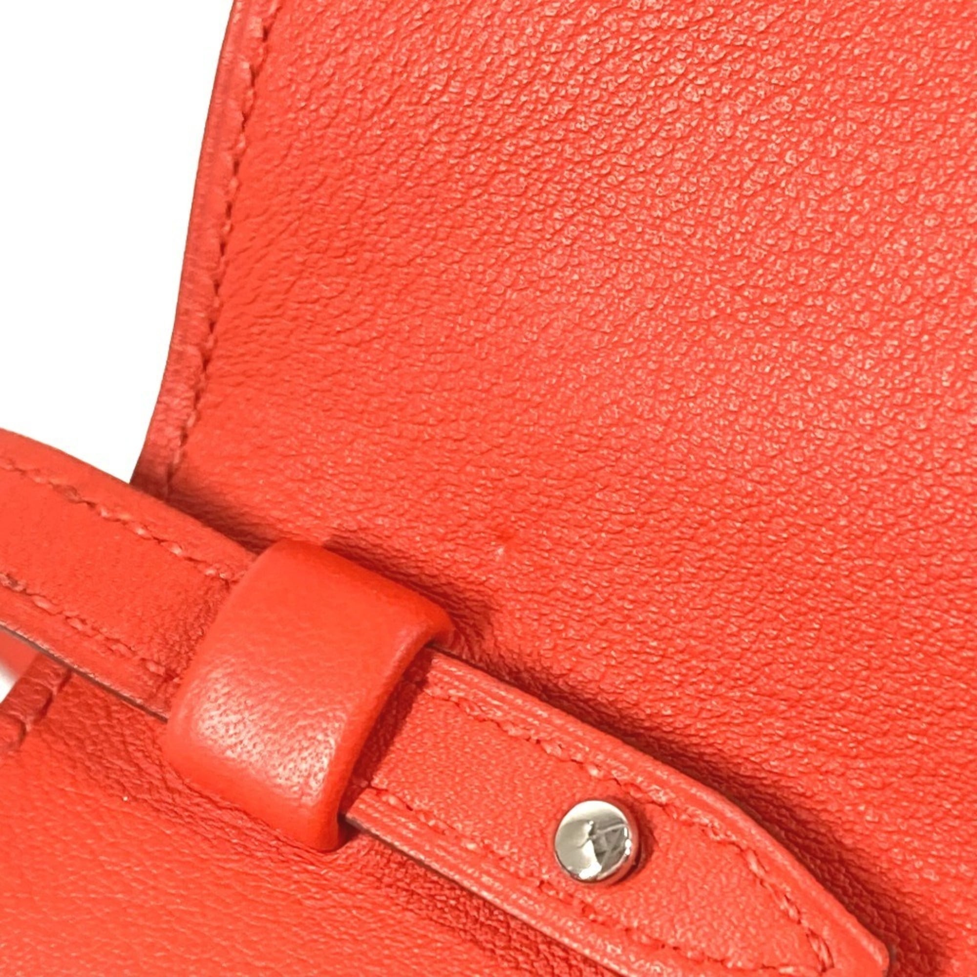 Hermes Red Color Swift Leather Pochette Shoulder Bag (Pre-Owned)