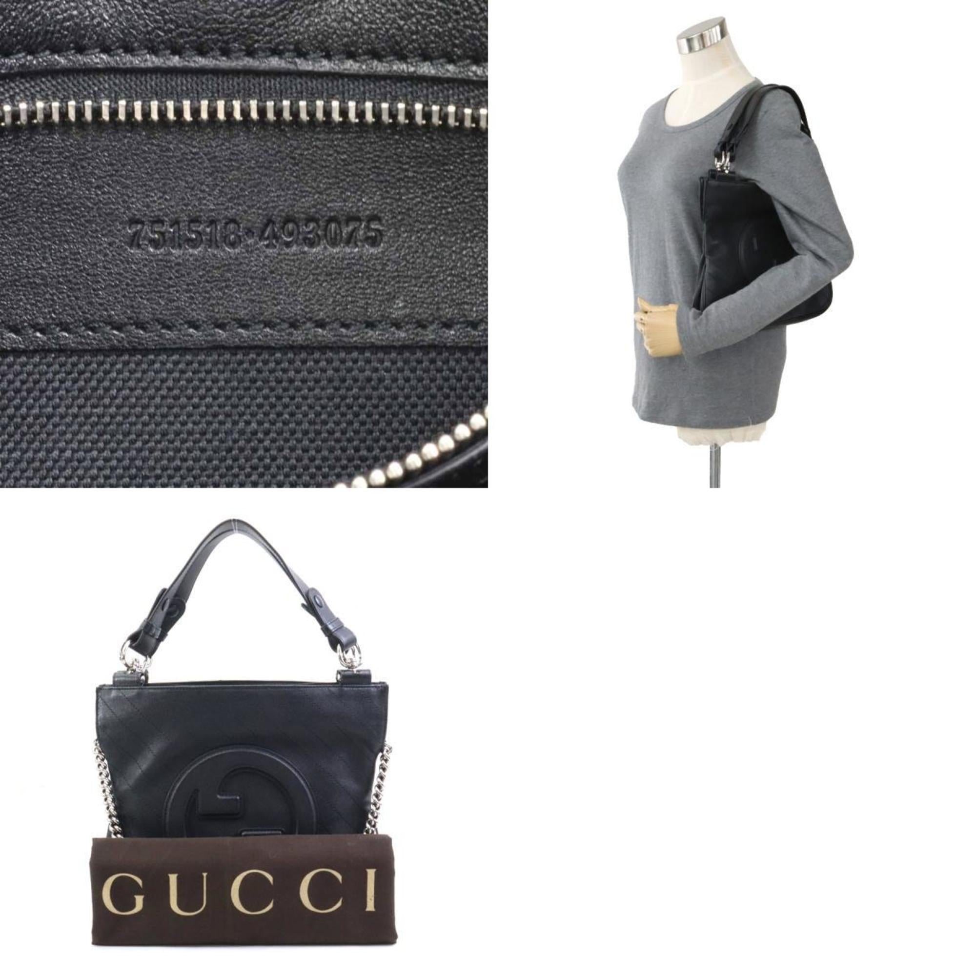 Gucci Black Leather Shoulder Bag (Pre-Owned)