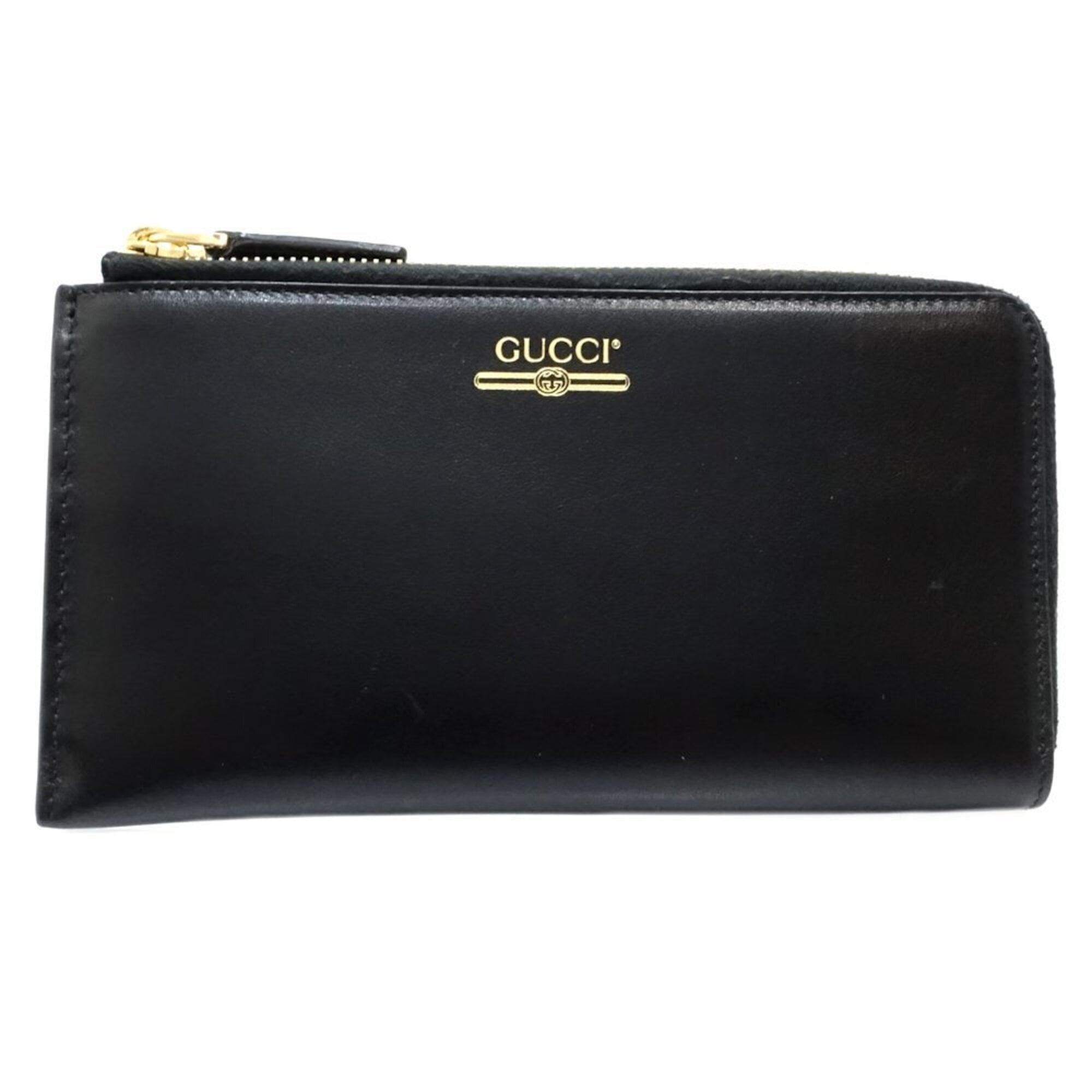 Gucci Black Leather Bill Wallet (Bi-Fold) (Pre-Owned)
