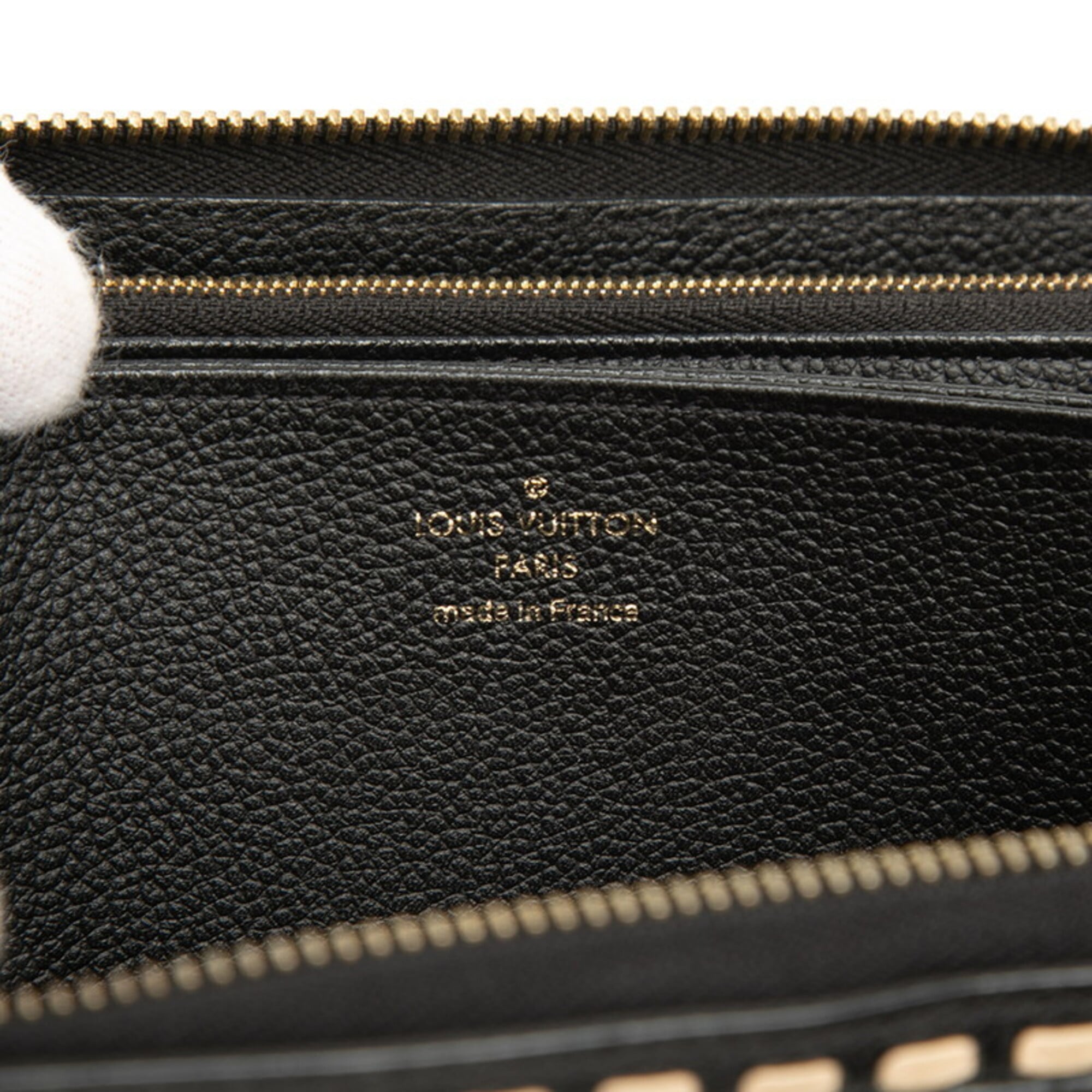 Louis Vuitton Beige Black Monogram Noir Leather Coin Purse/Coin Case (Pre-Owned)