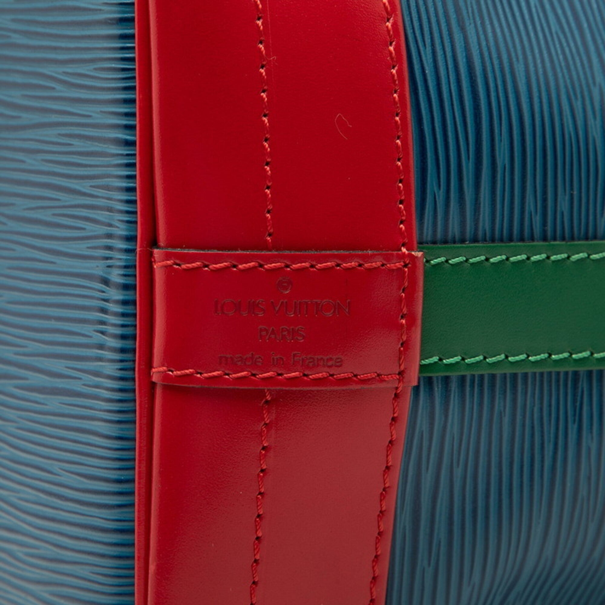 Louis Vuitton Borneo Green Castilian Red Toledo Blue Tricolor Leather Shoulder Bag (Pre-Owned)